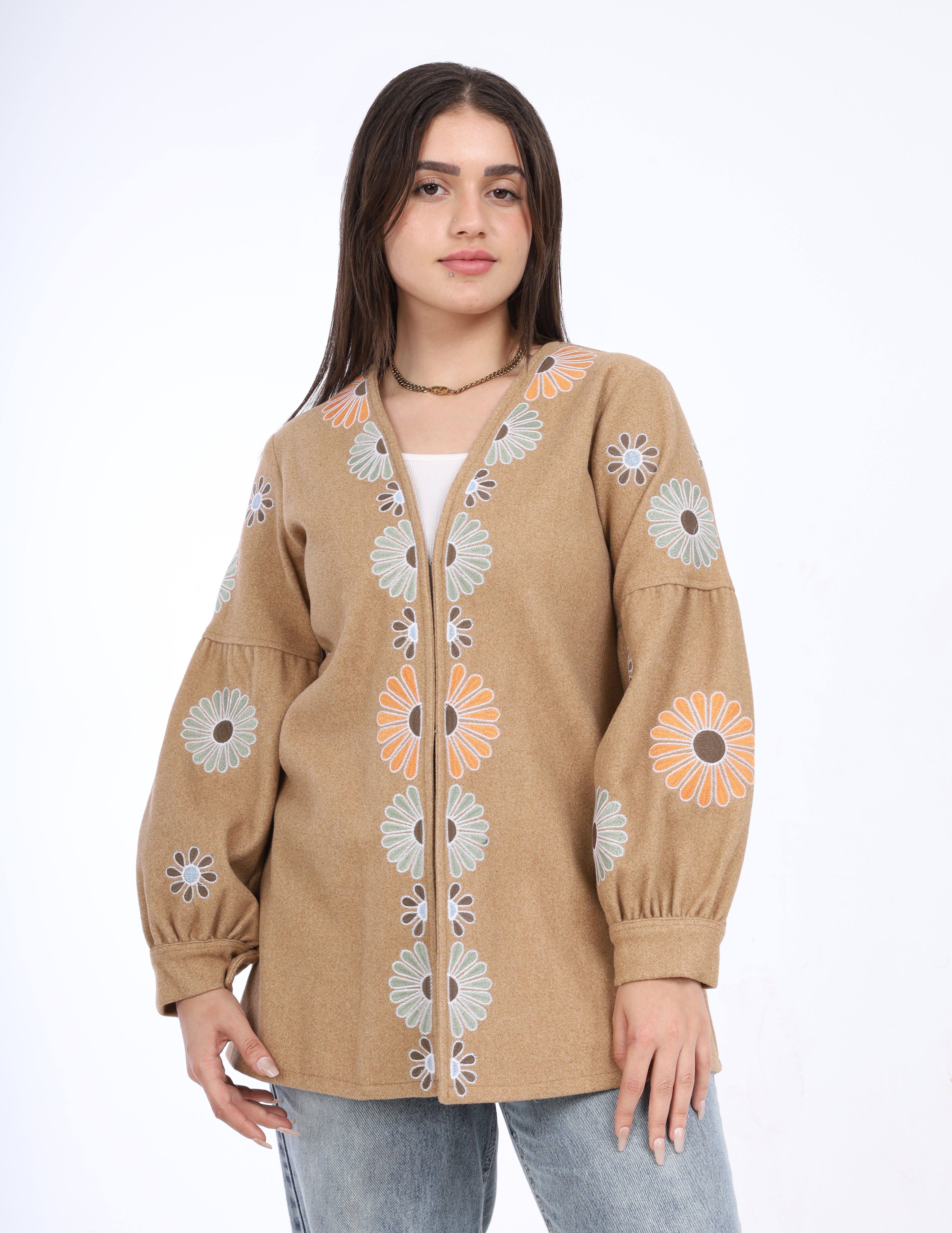 Embroidered Floral Cardigan w162993