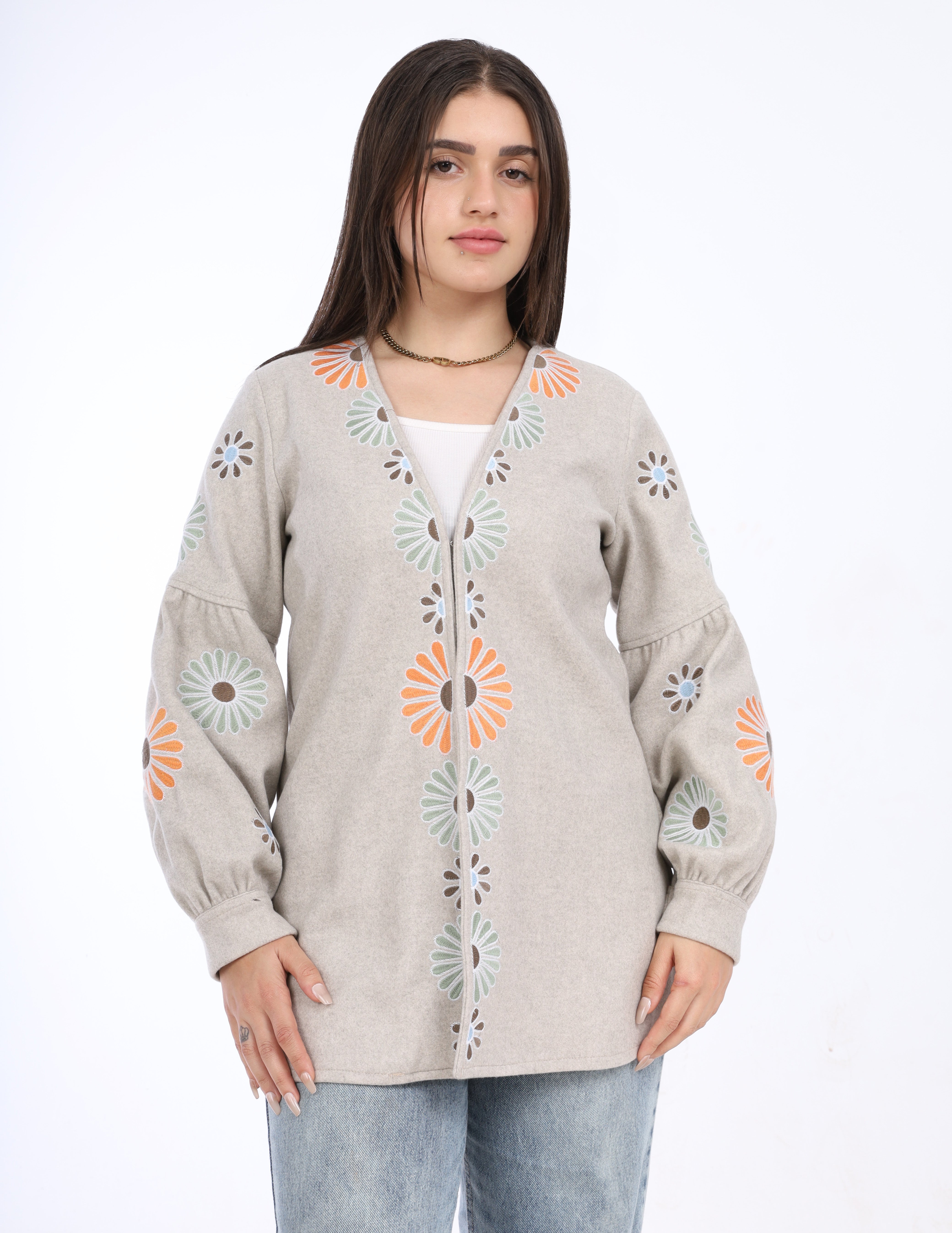 Embroidered Floral Cardigan w162993
