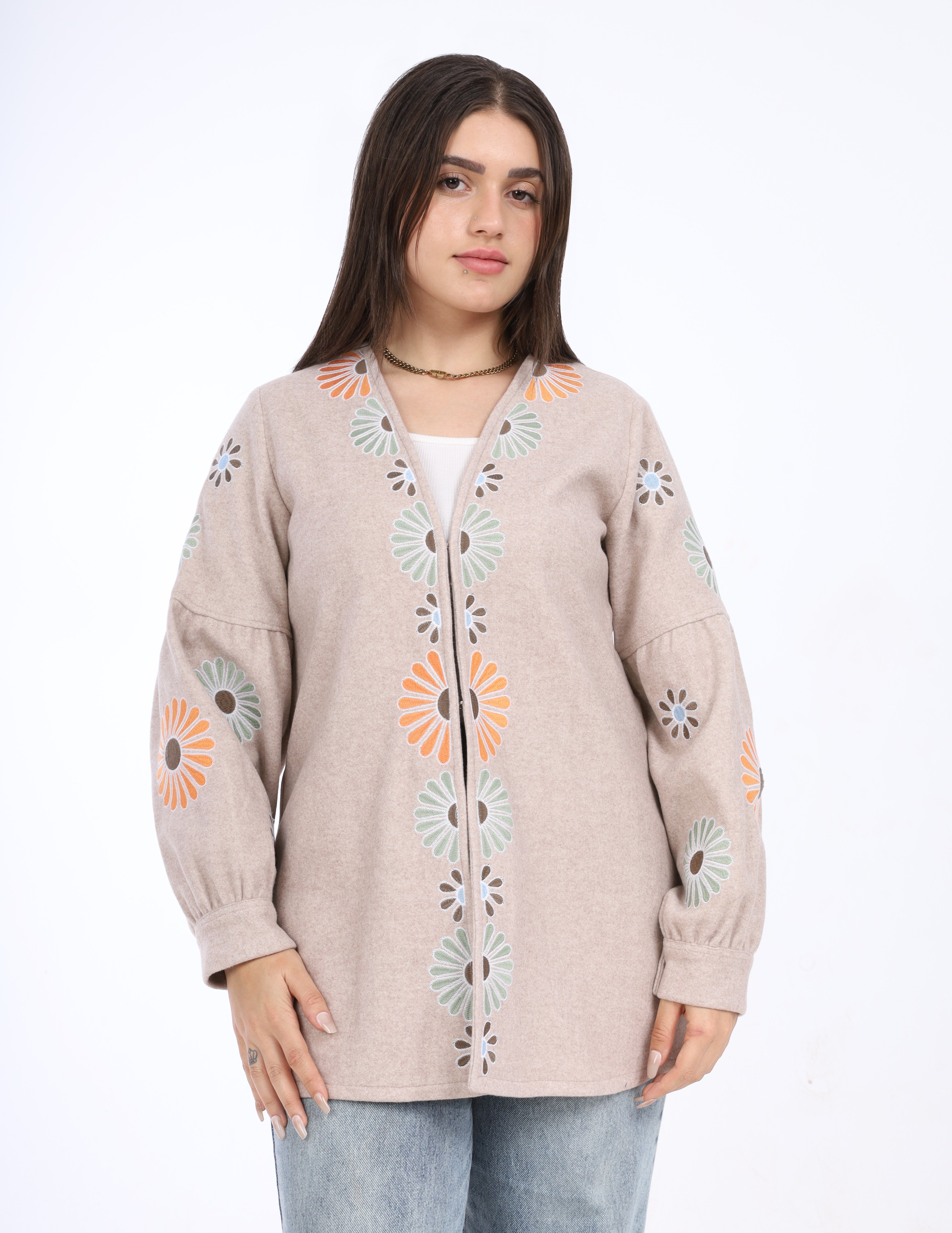 Embroidered Floral Cardigan w162993