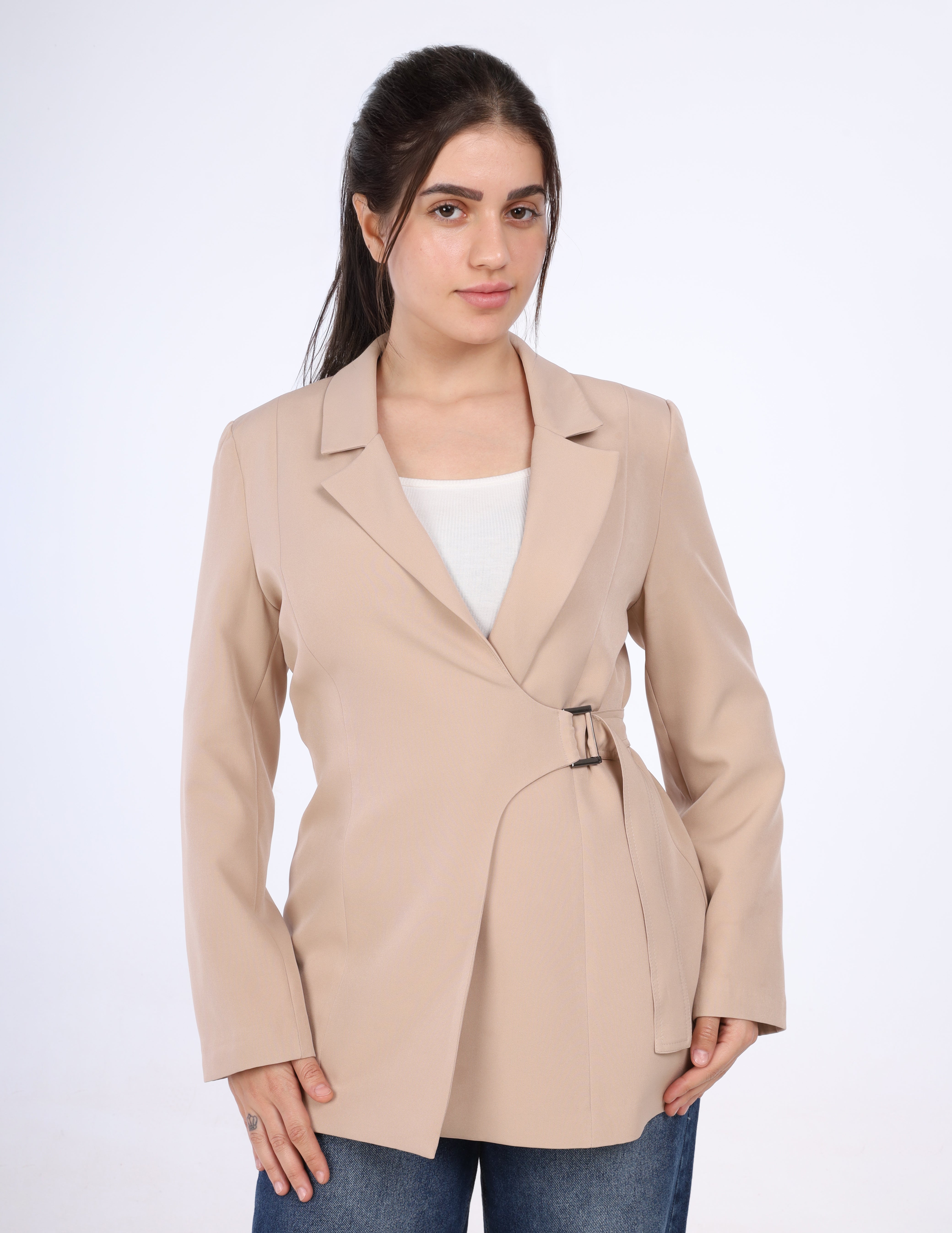 Side Tie and Lace Back Blazer w1630128