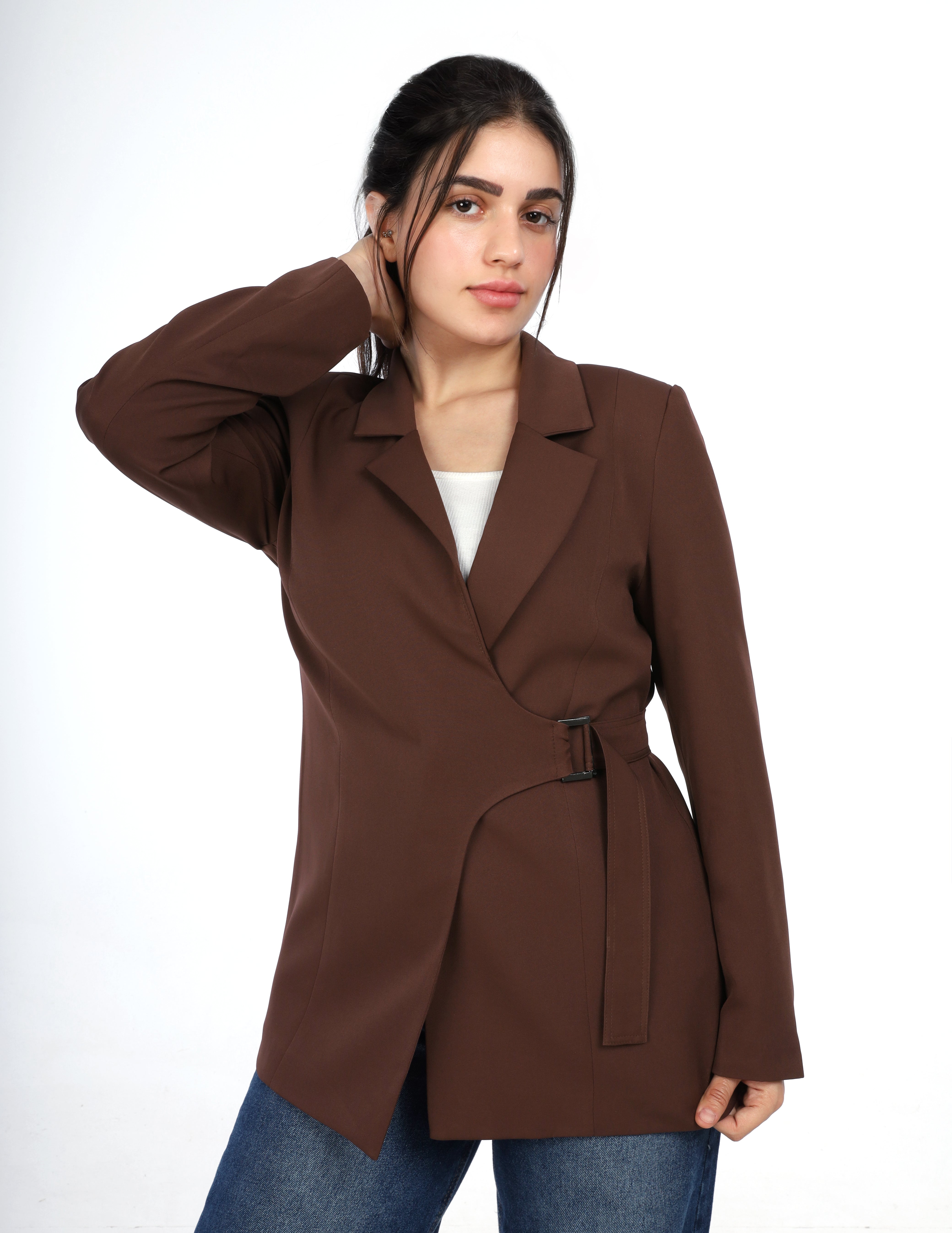 Side Tie and Lace Back Blazer w1630128