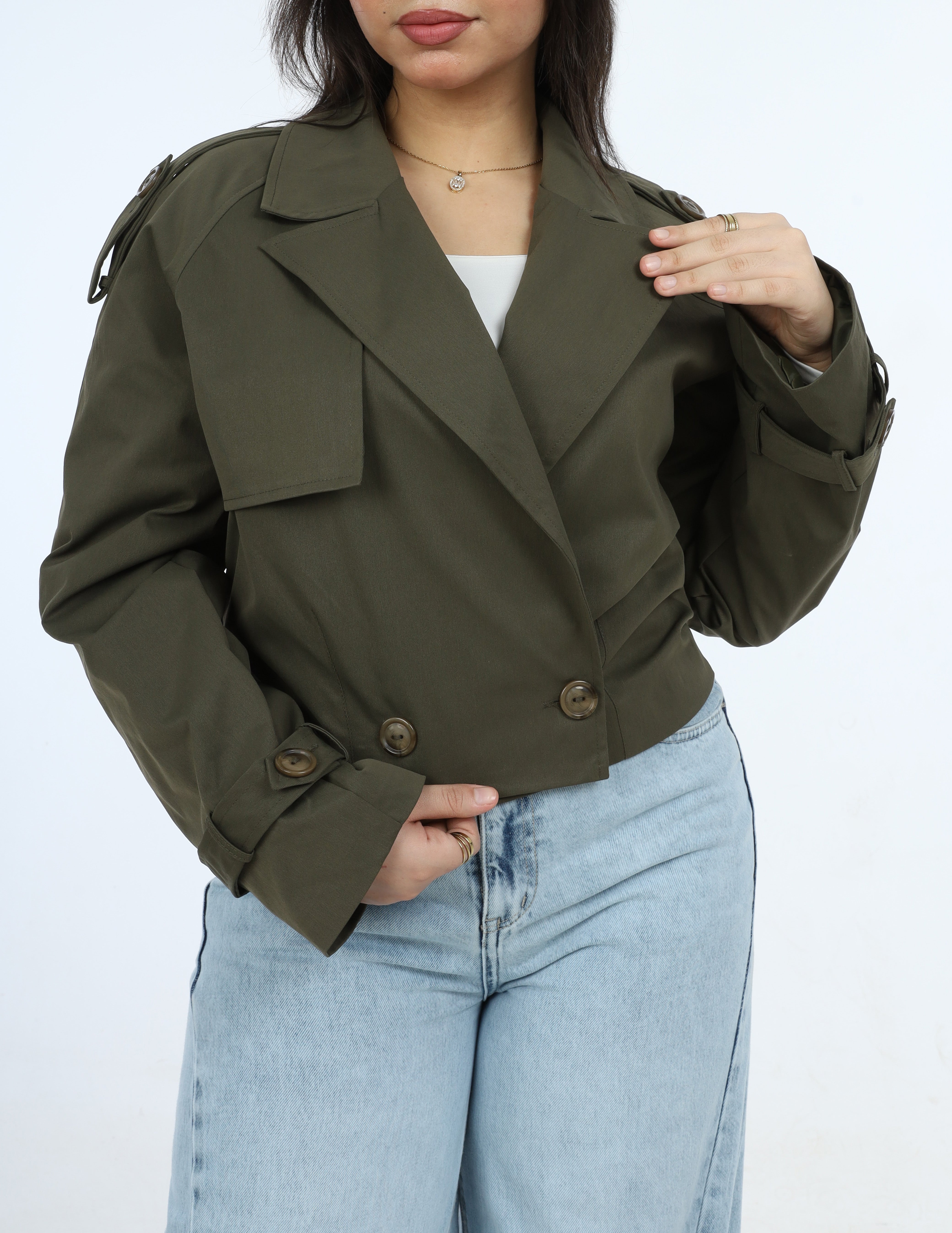 Cropped Double-Breasted Jacket w1630129