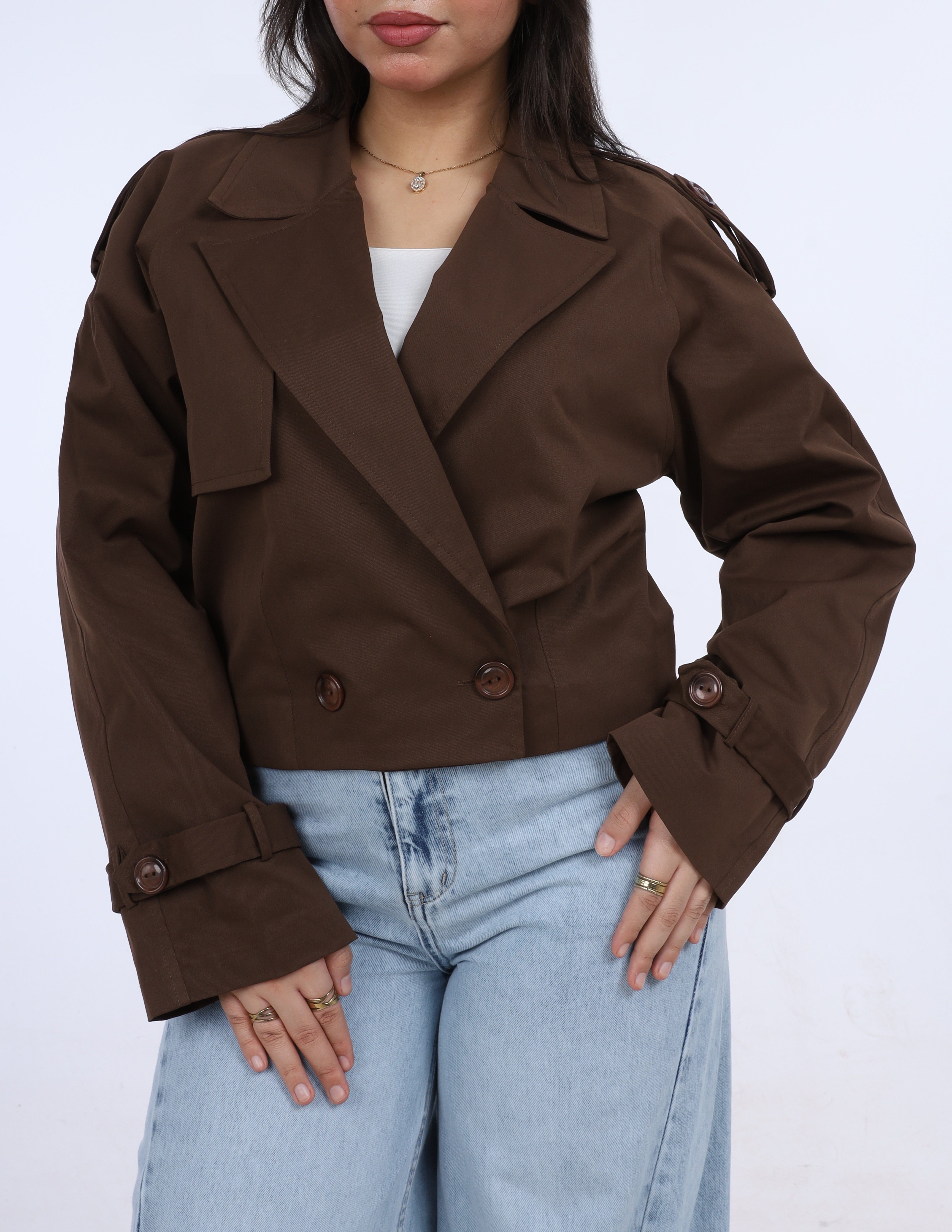 Cropped Double-Breasted Jacket w1630129
