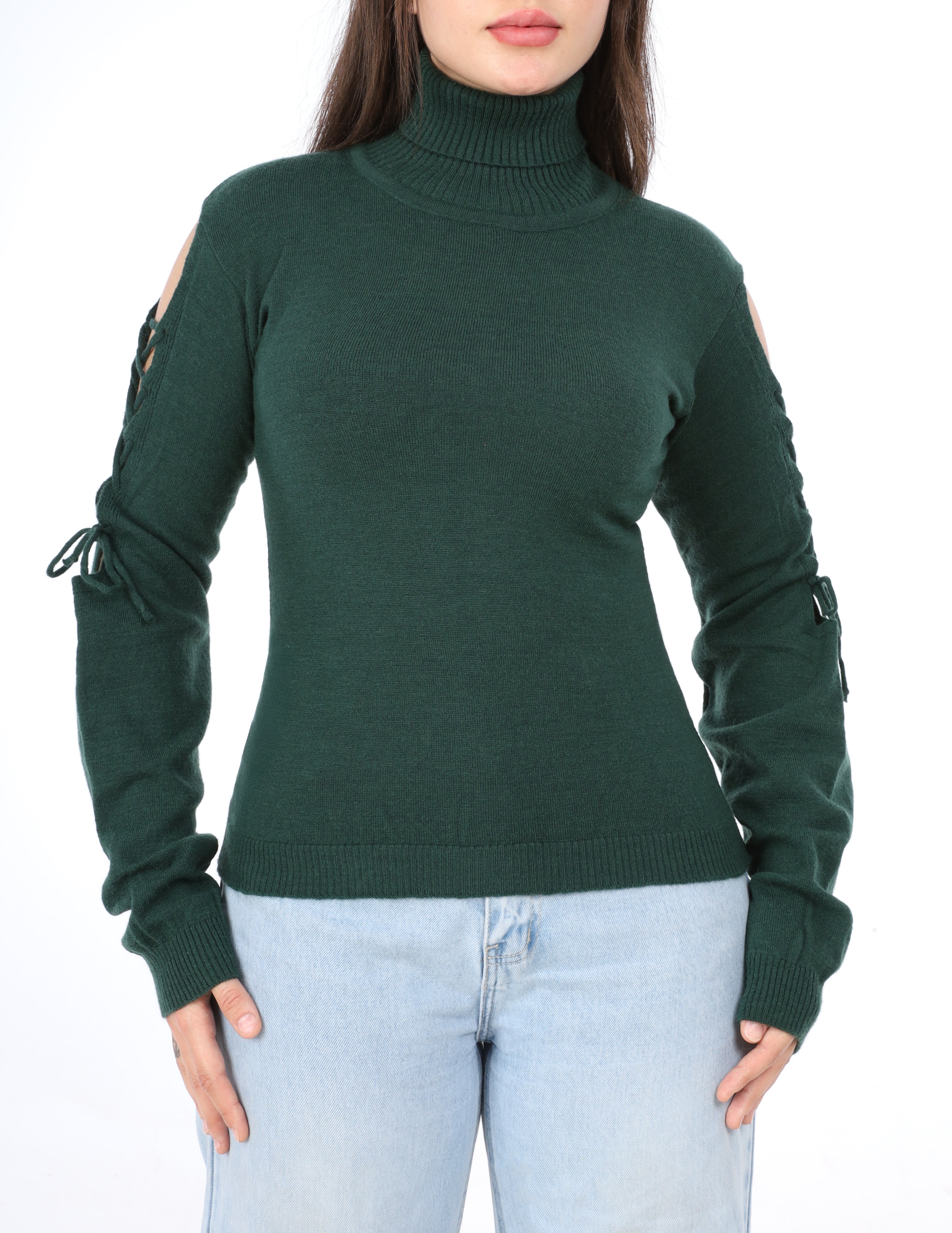 Cutout Sleeve pullover w163211