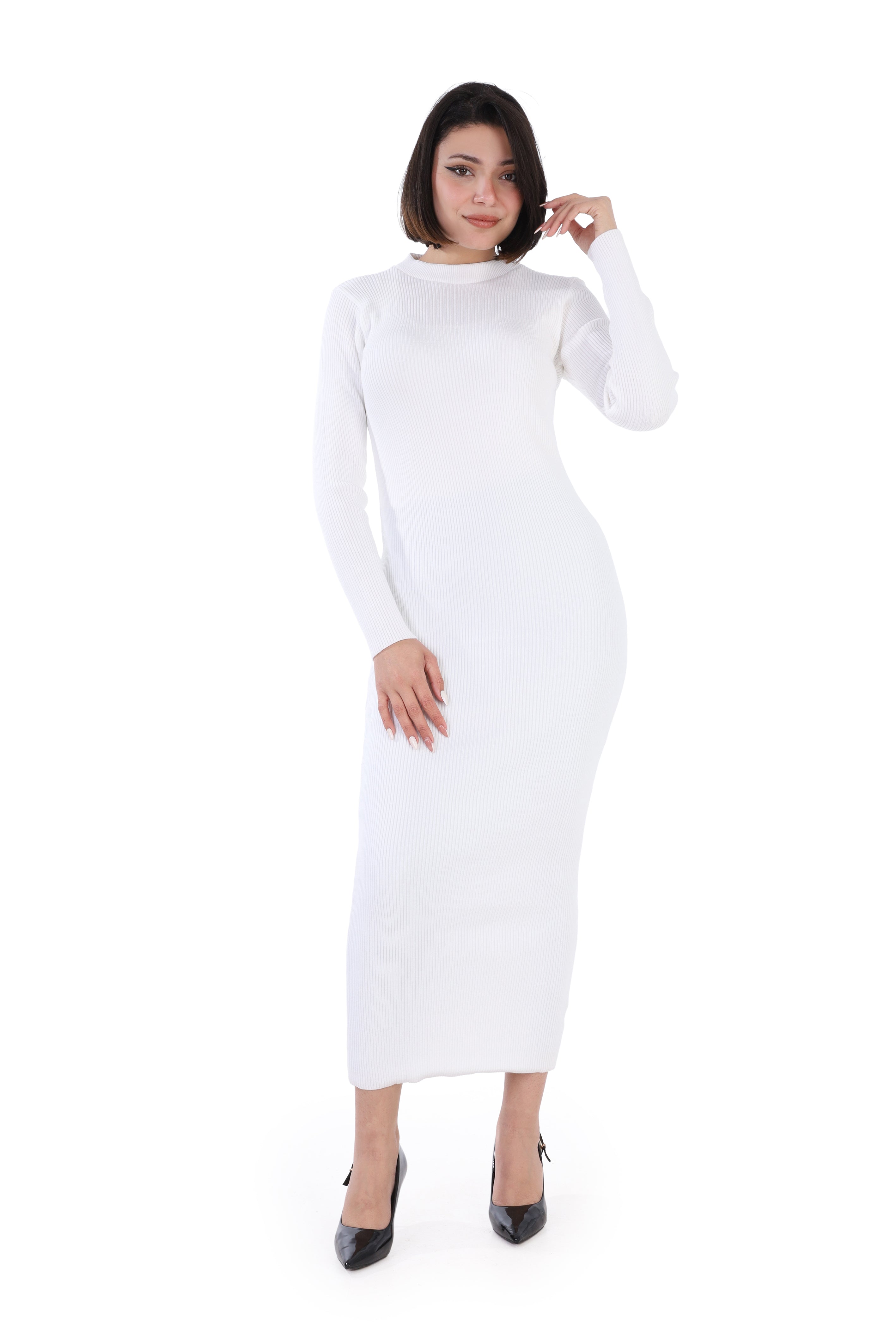 Ribbed Bodycon Midi Dress w163288