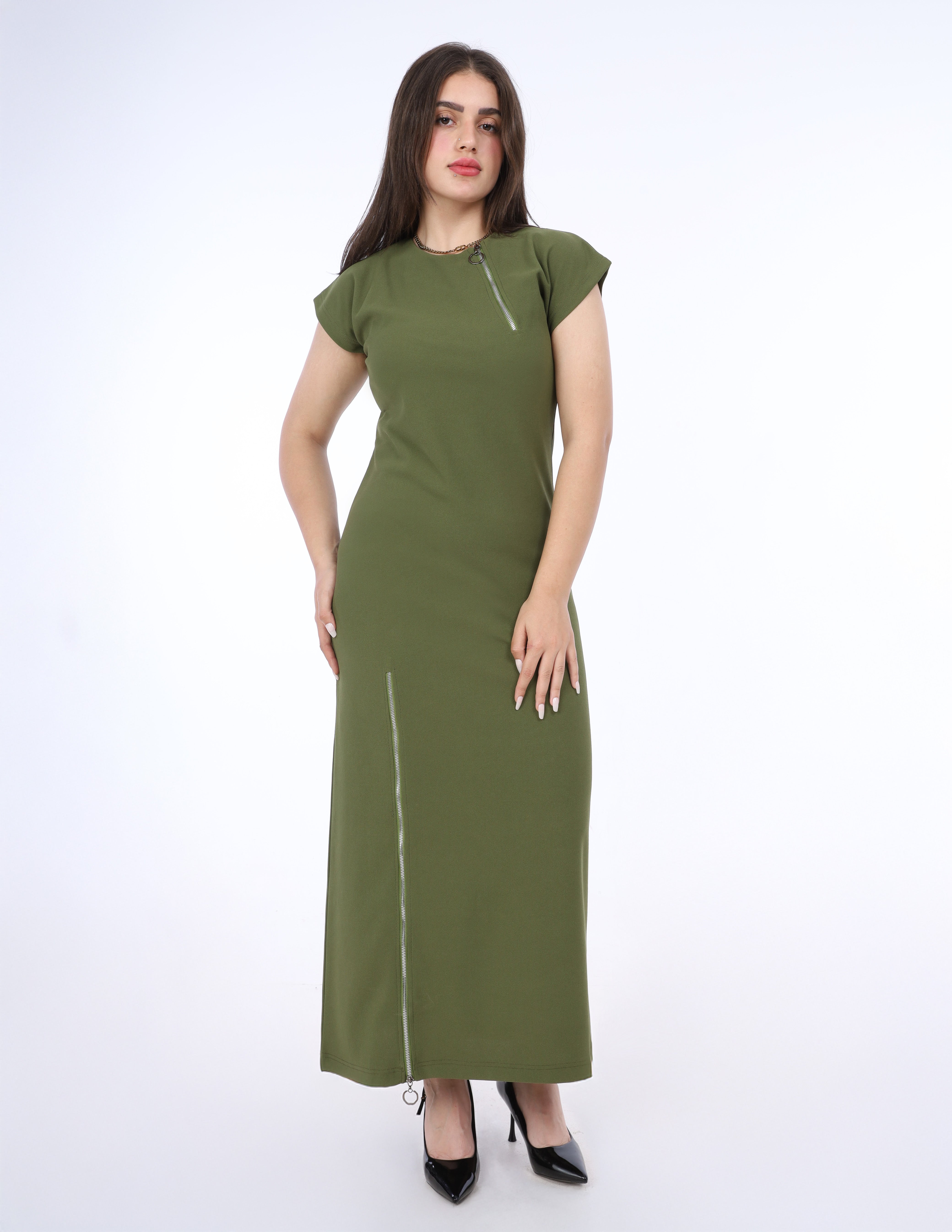 Half Sleeve Elegant Basic Dress w1634119