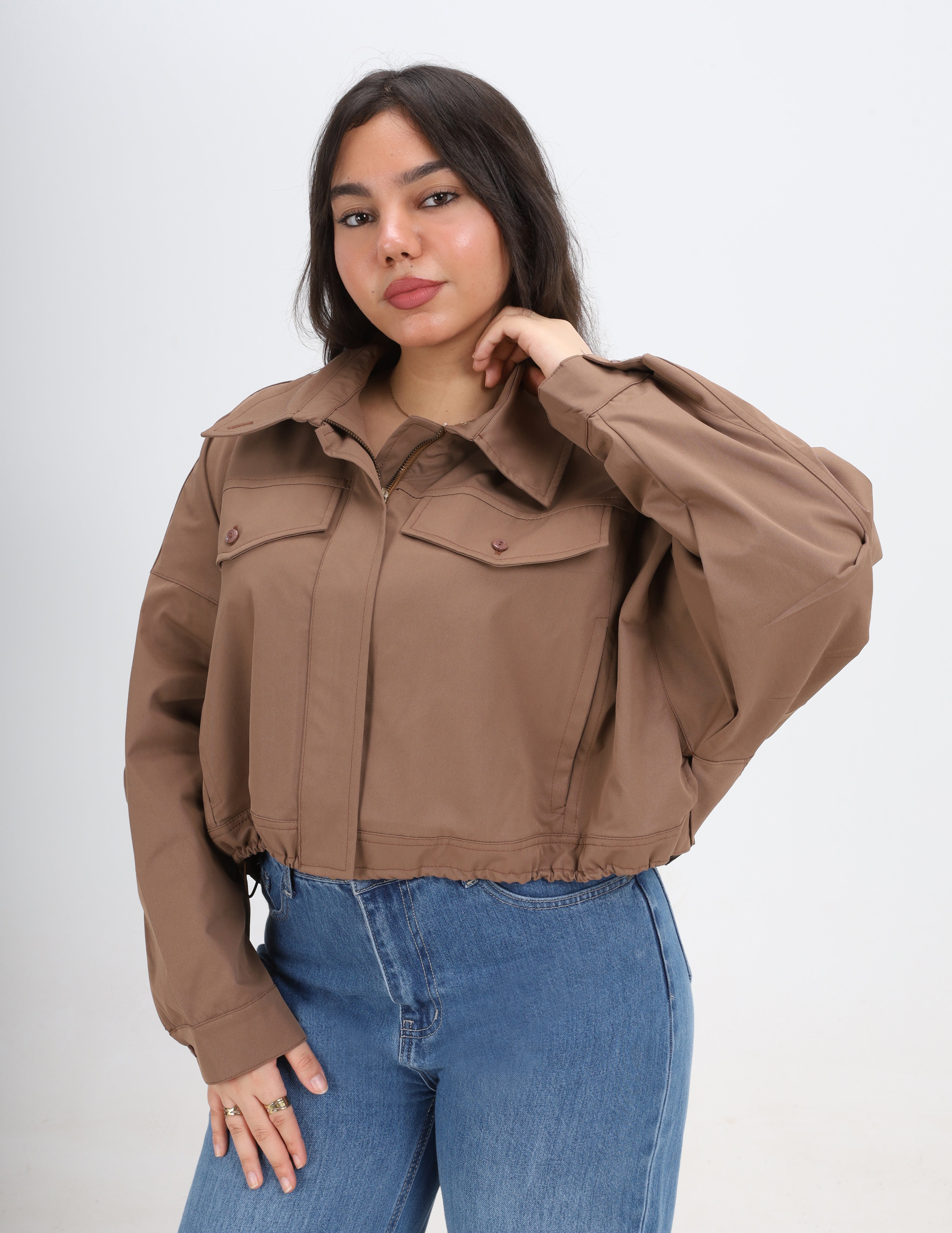 Cropped Suede Jacket w1645103