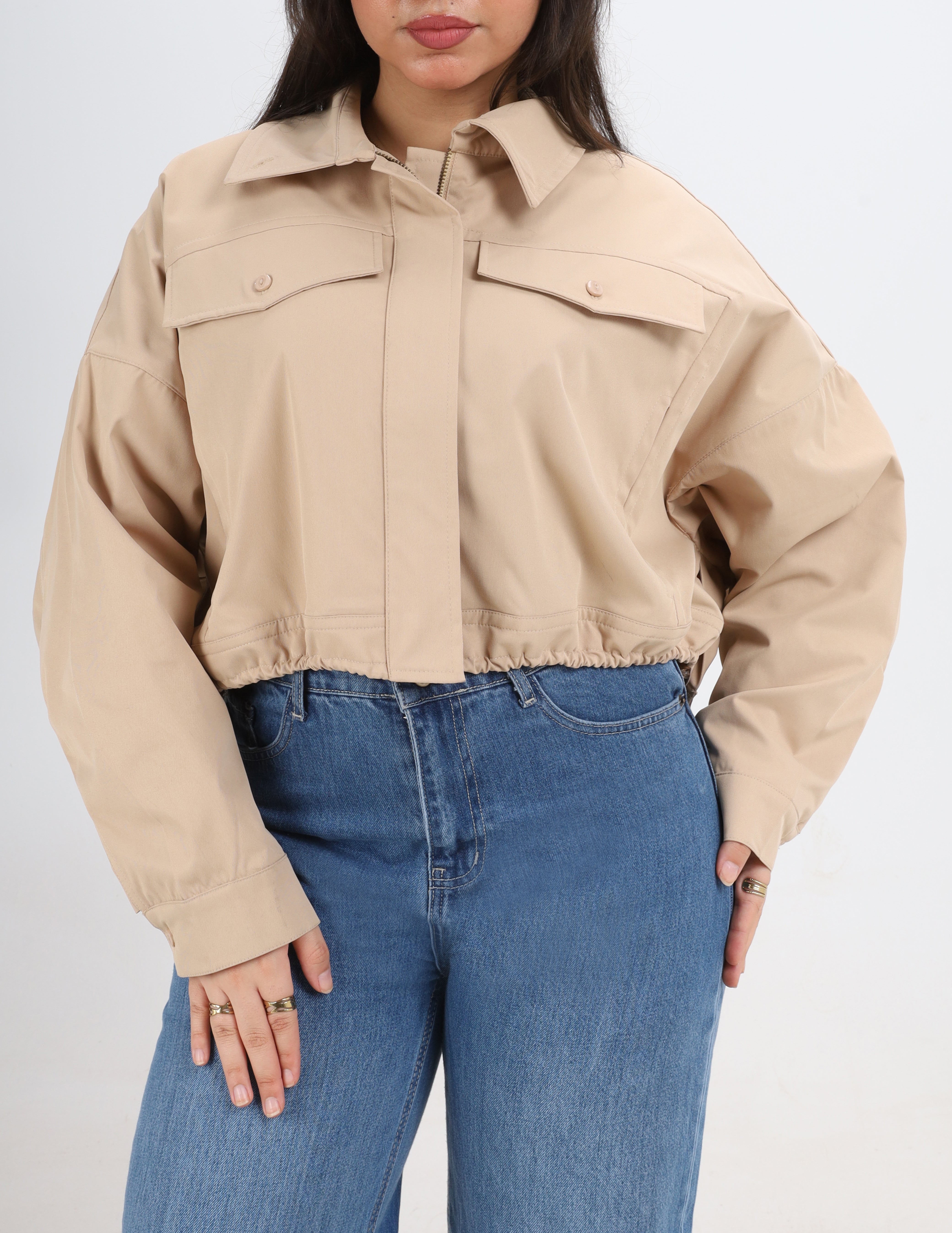 Cropped Suede Jacket w1645103