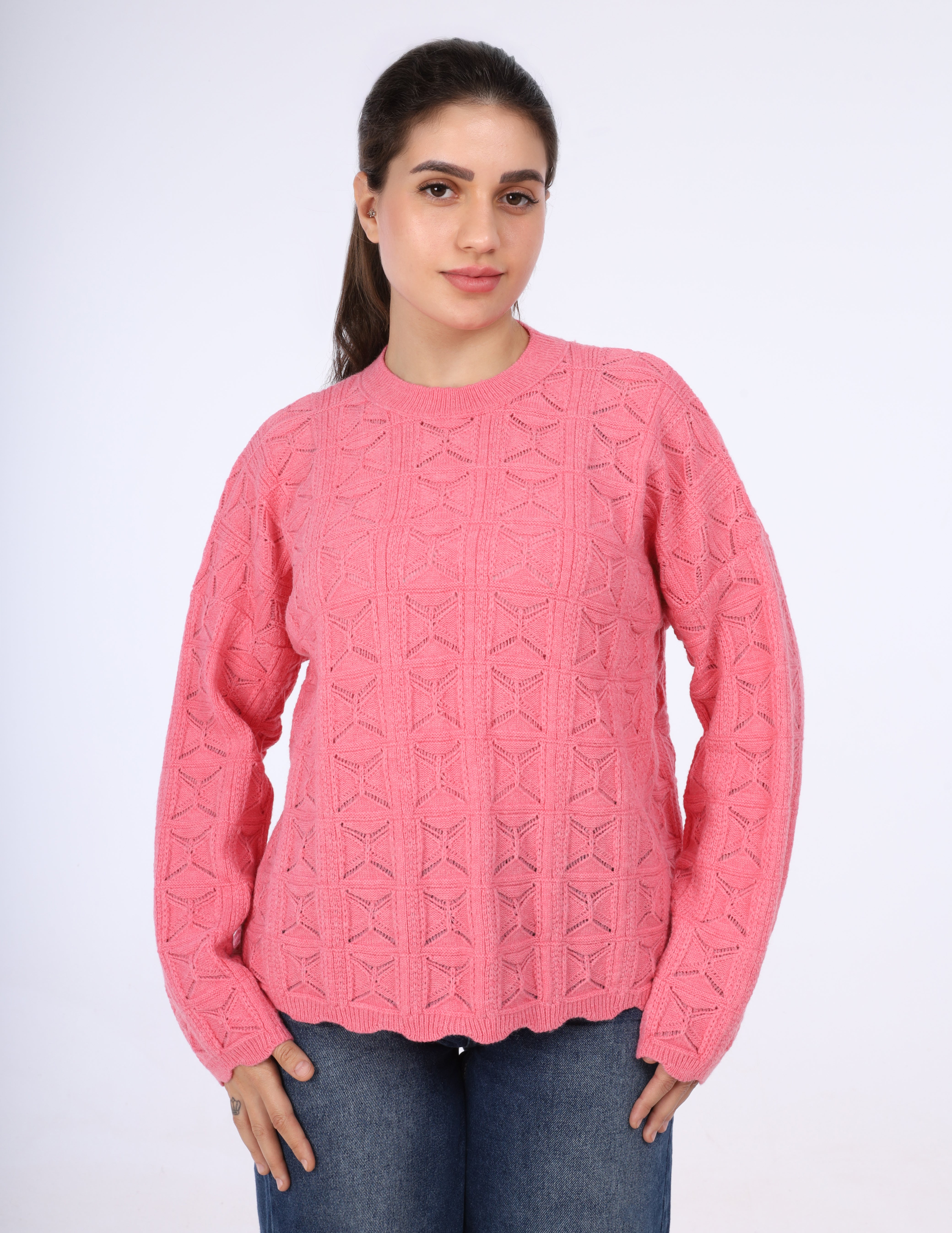 Classic Cable Knit Sweater w164679