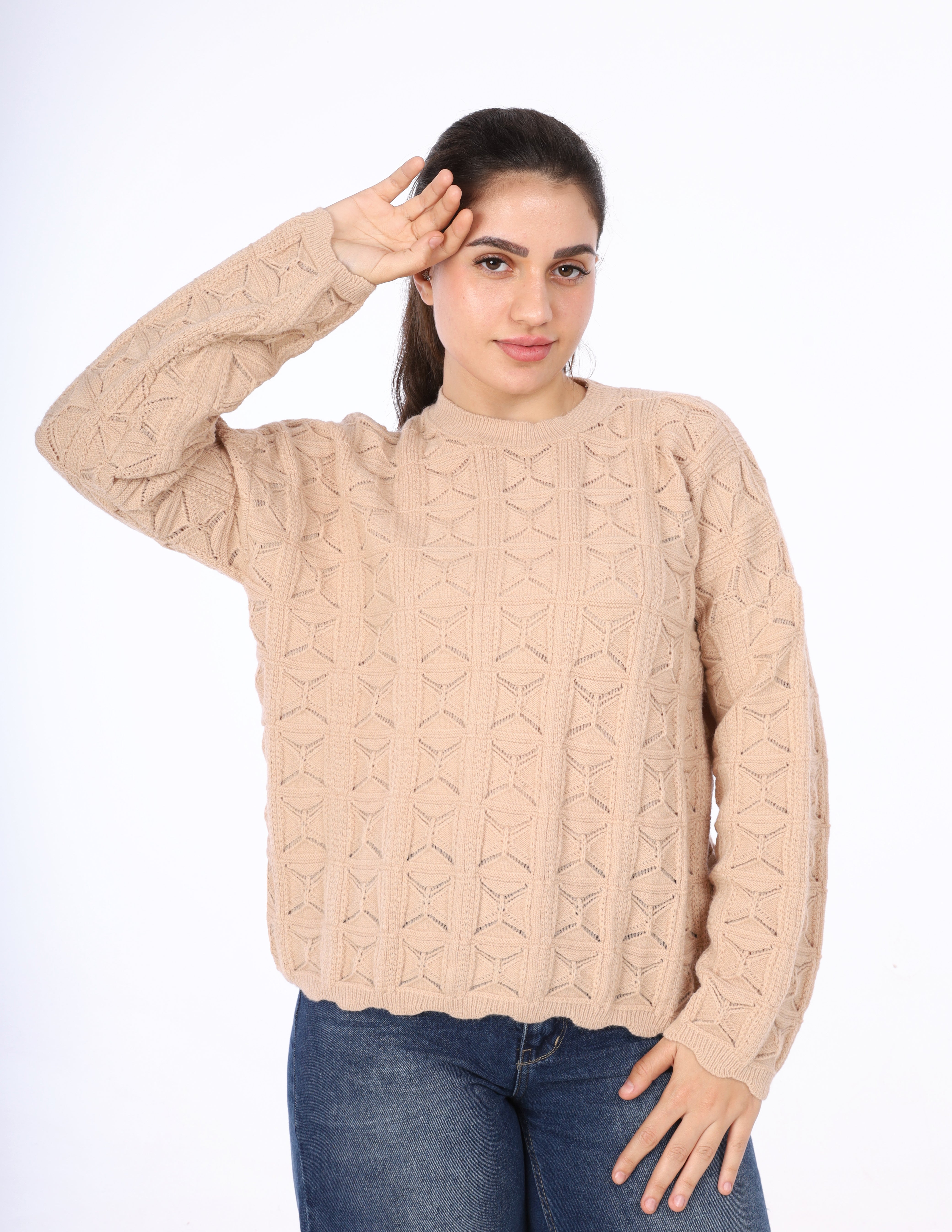 Classic Cable Knit Sweater w164679