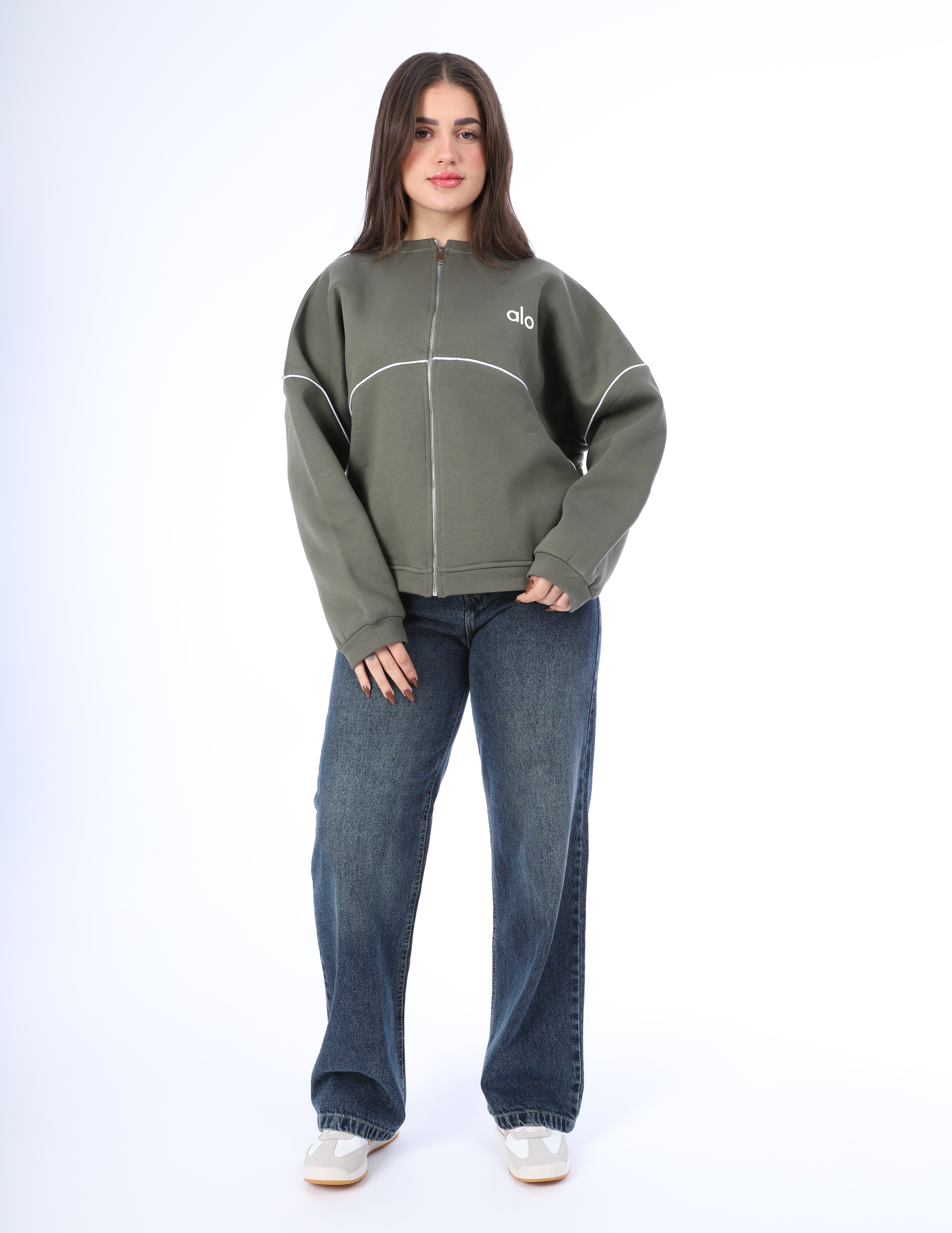 Relaxed Zip-Up Sweatshirt w1648/146