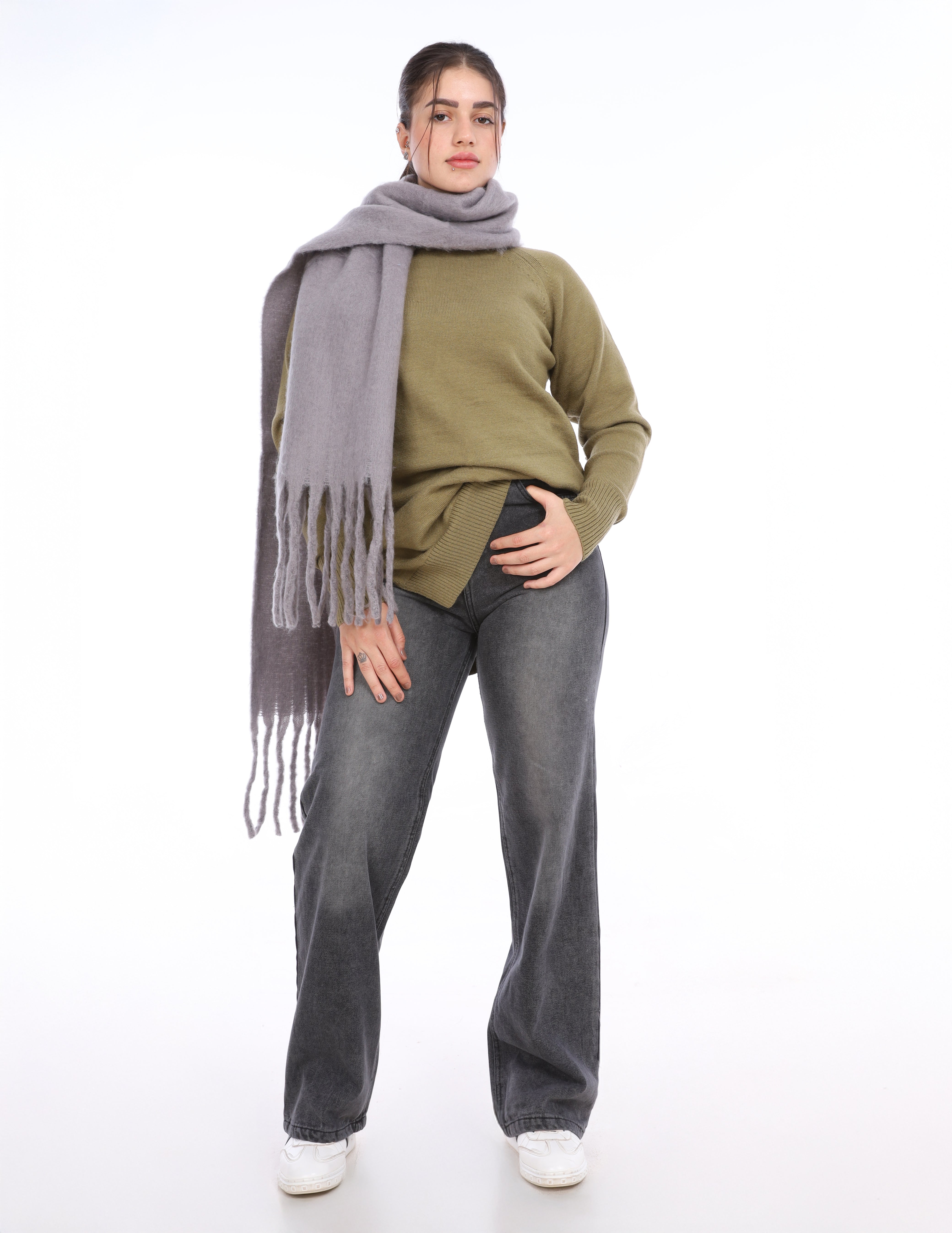 High-waisted wide-leg jeans w1714600