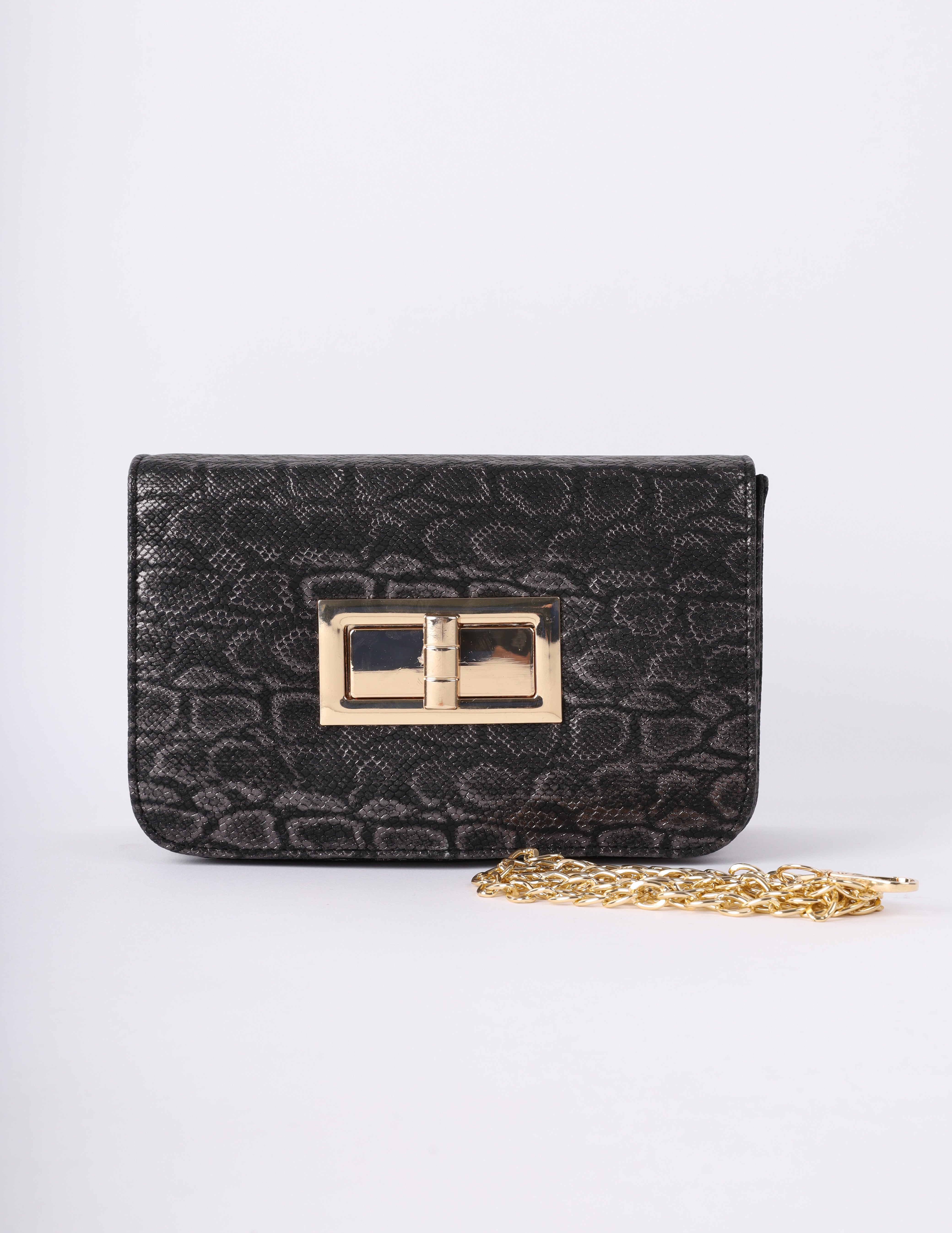 Snake-Print Clutch Bag w1683AS501