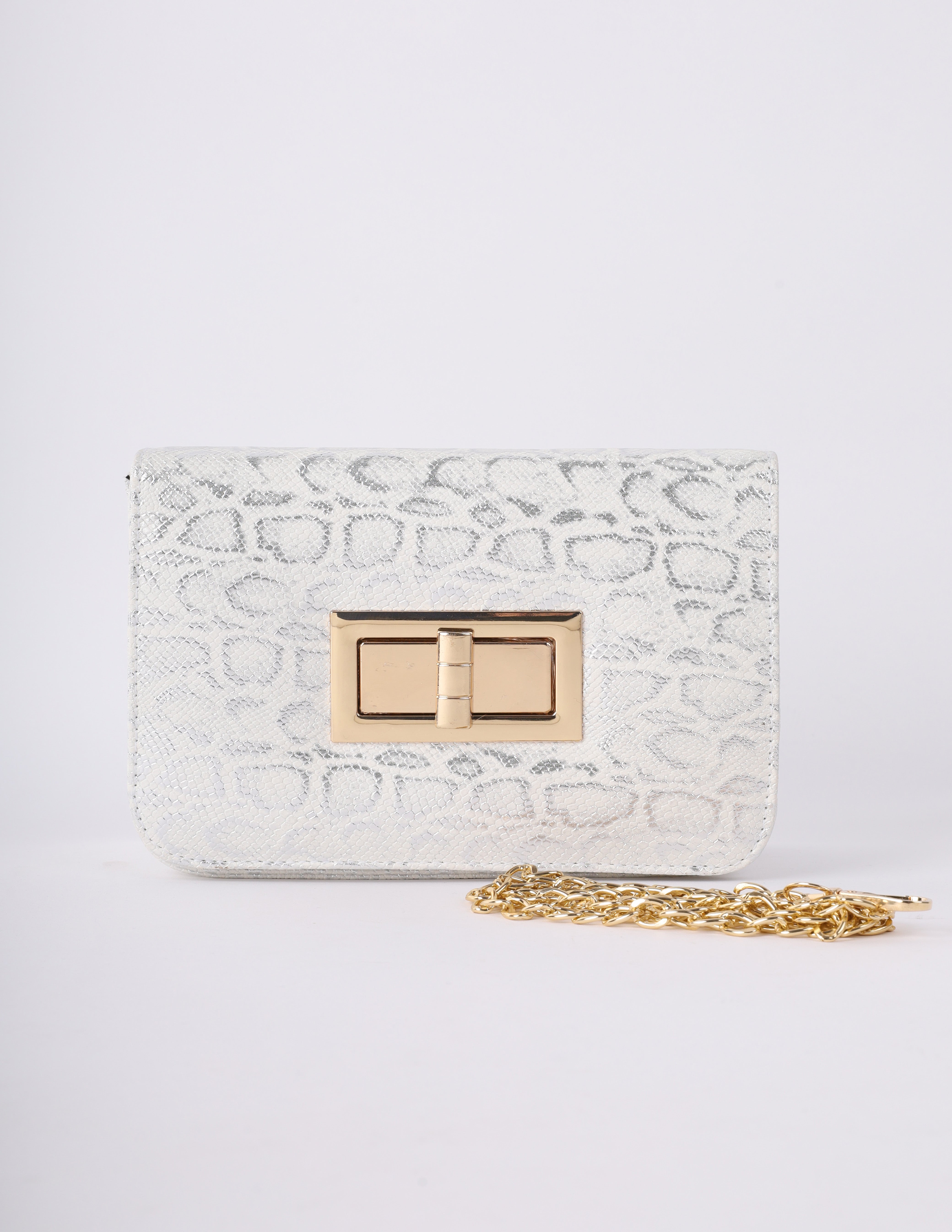 Snake-Print Clutch Bag w1683AS501