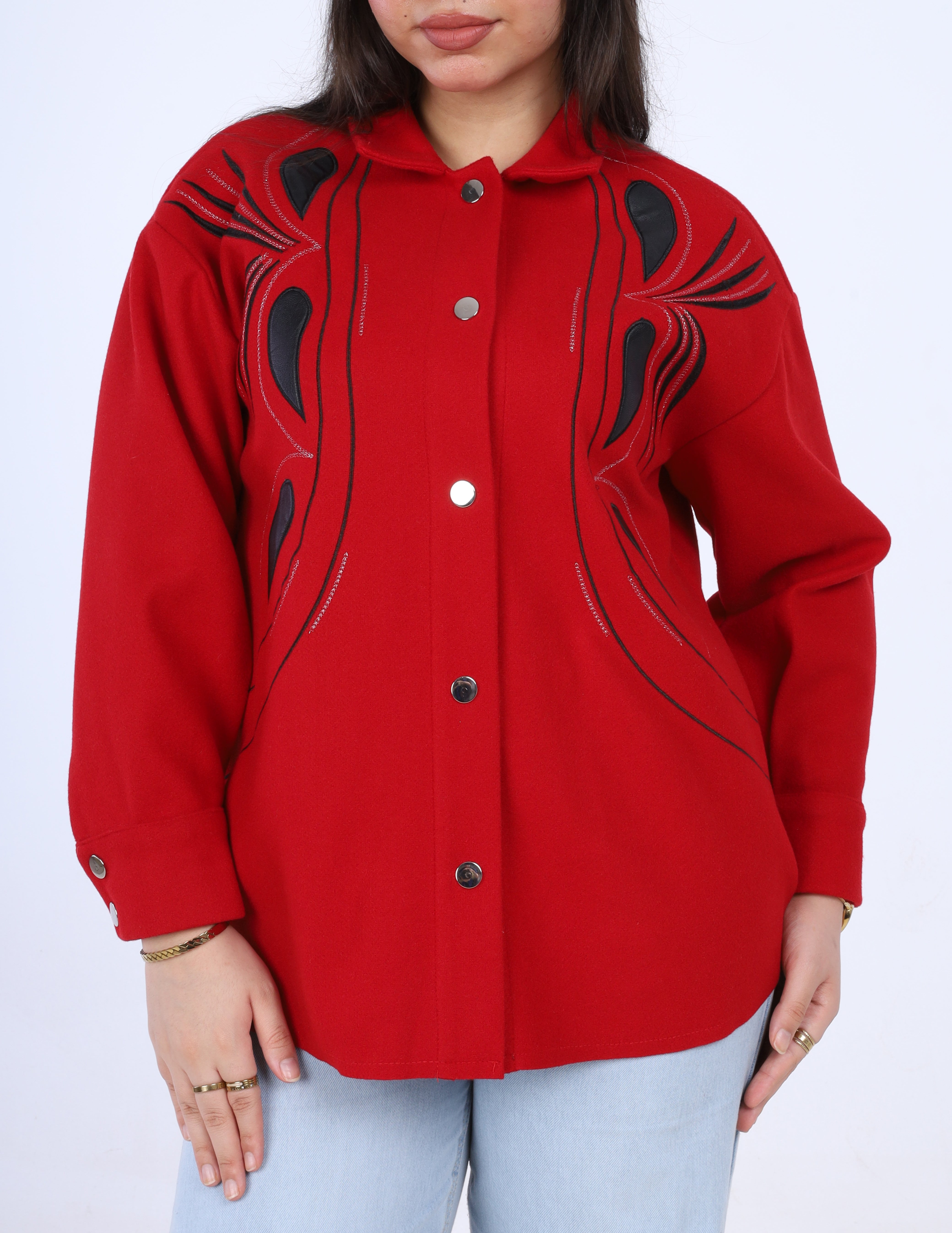 Embroidered Button-Up Shirt w1691300510