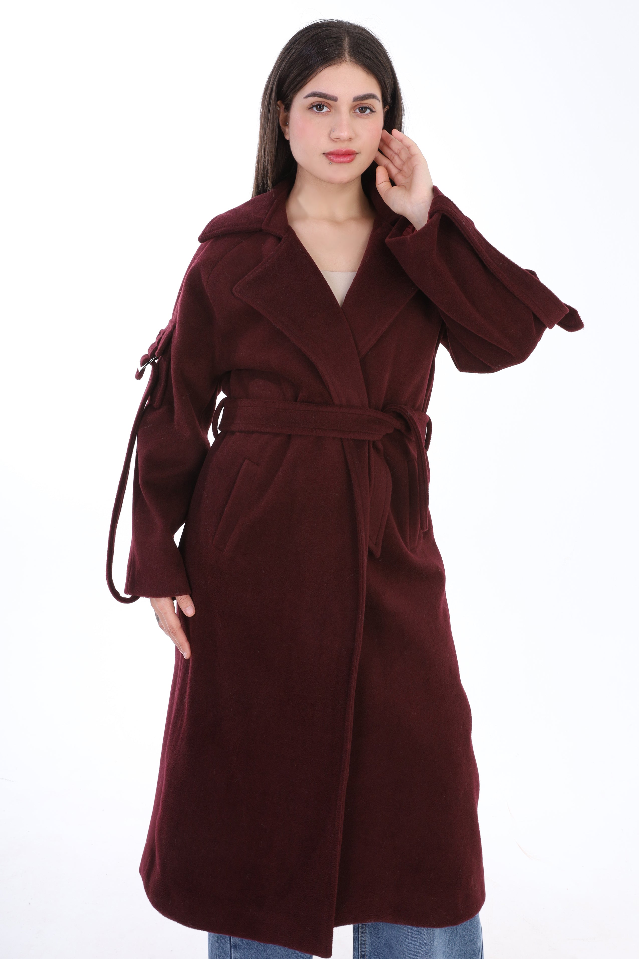 Belted Long Trench Coat w169144771