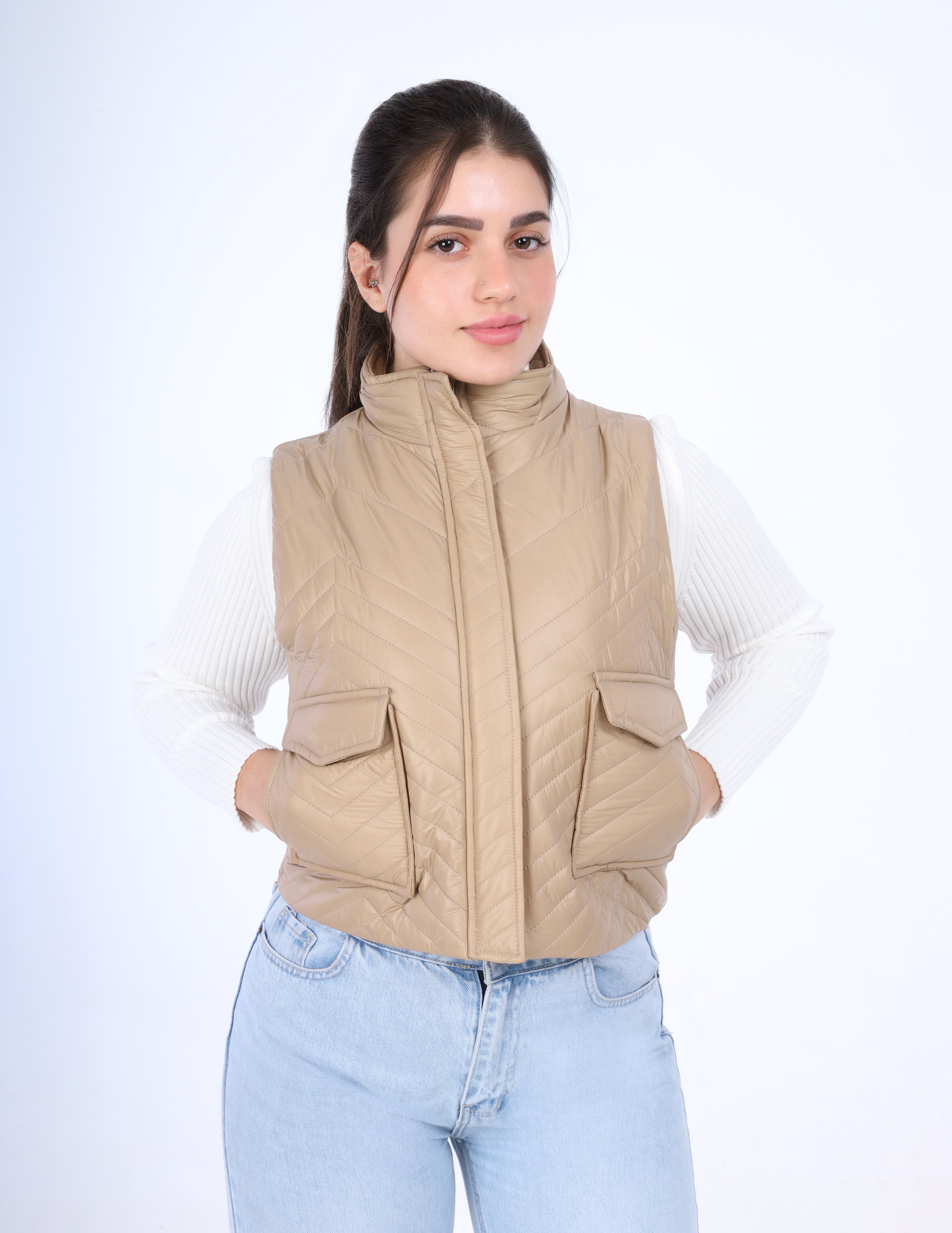 Quilted Puffer Vest w169160701