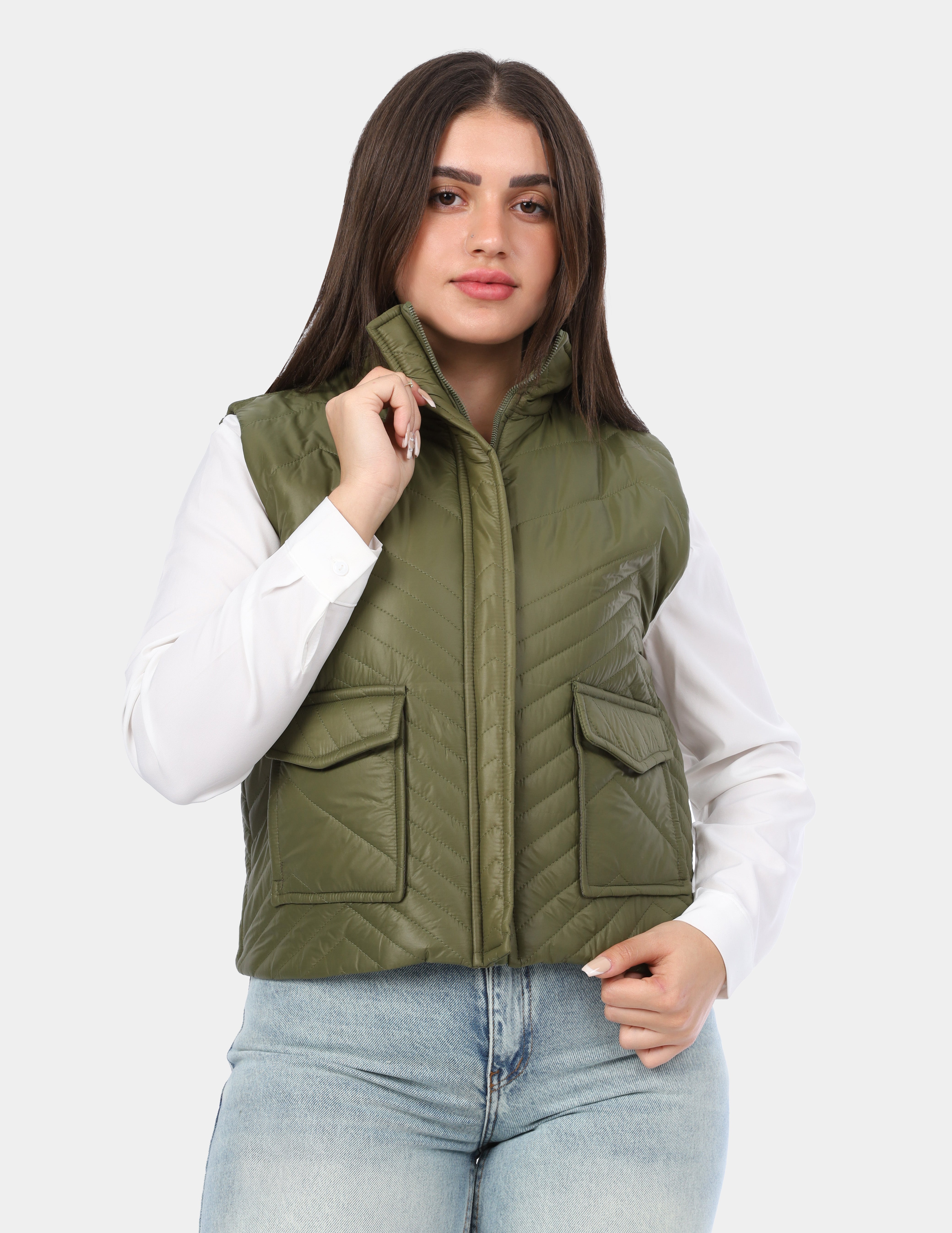 Quilted Puffer Vest w169160701