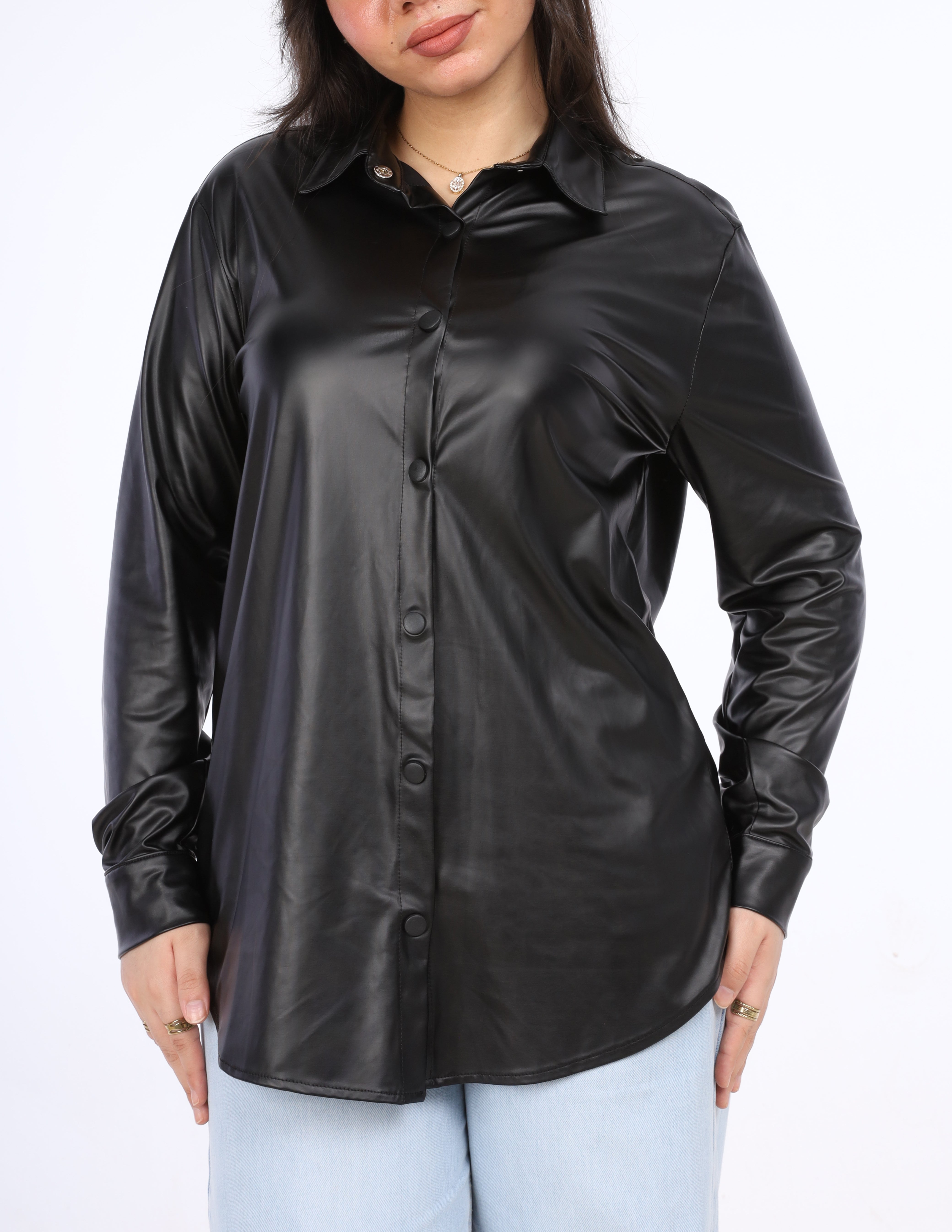 Faux Leather Shirt w169170888