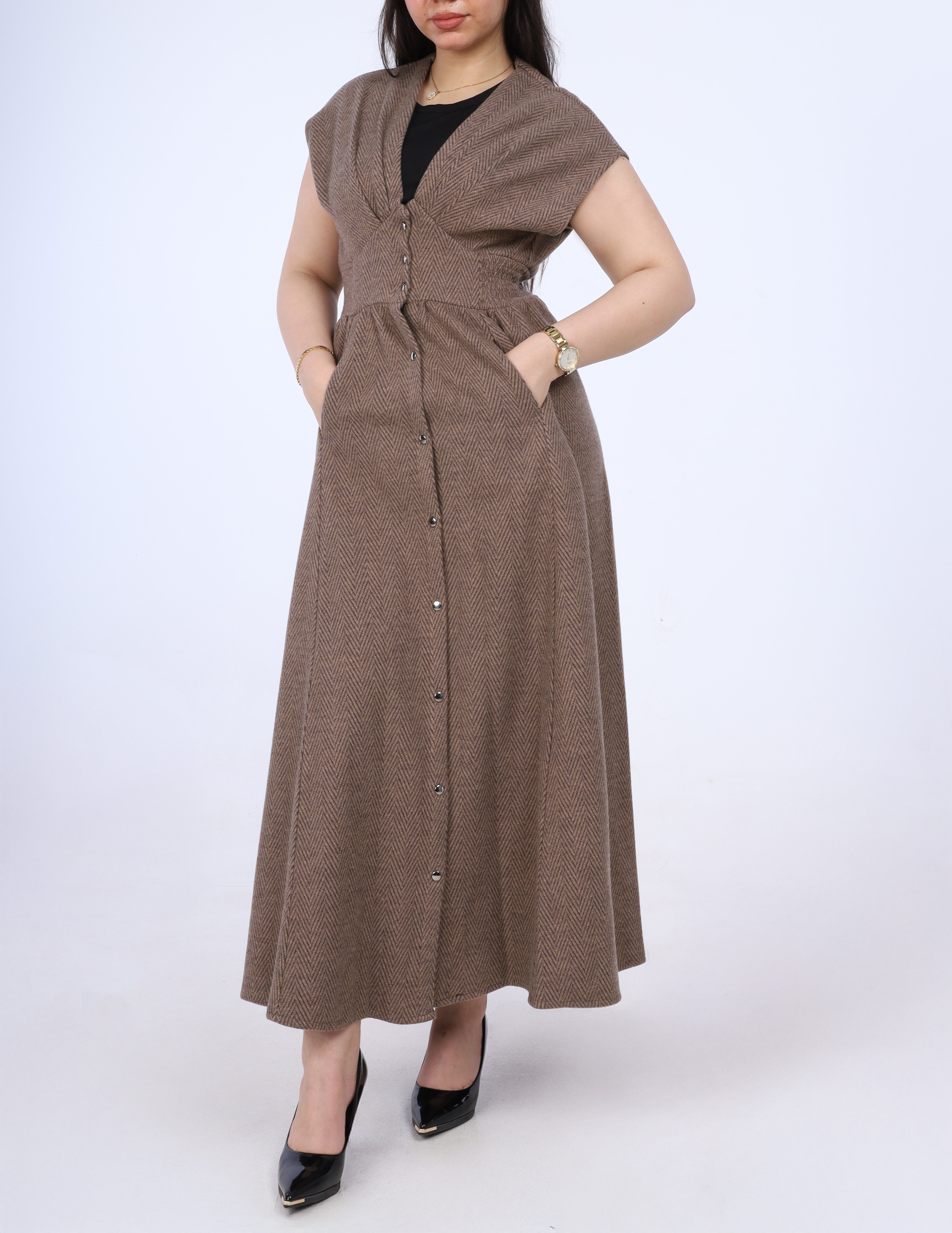 Elegant Sleeveless Dress w169190901