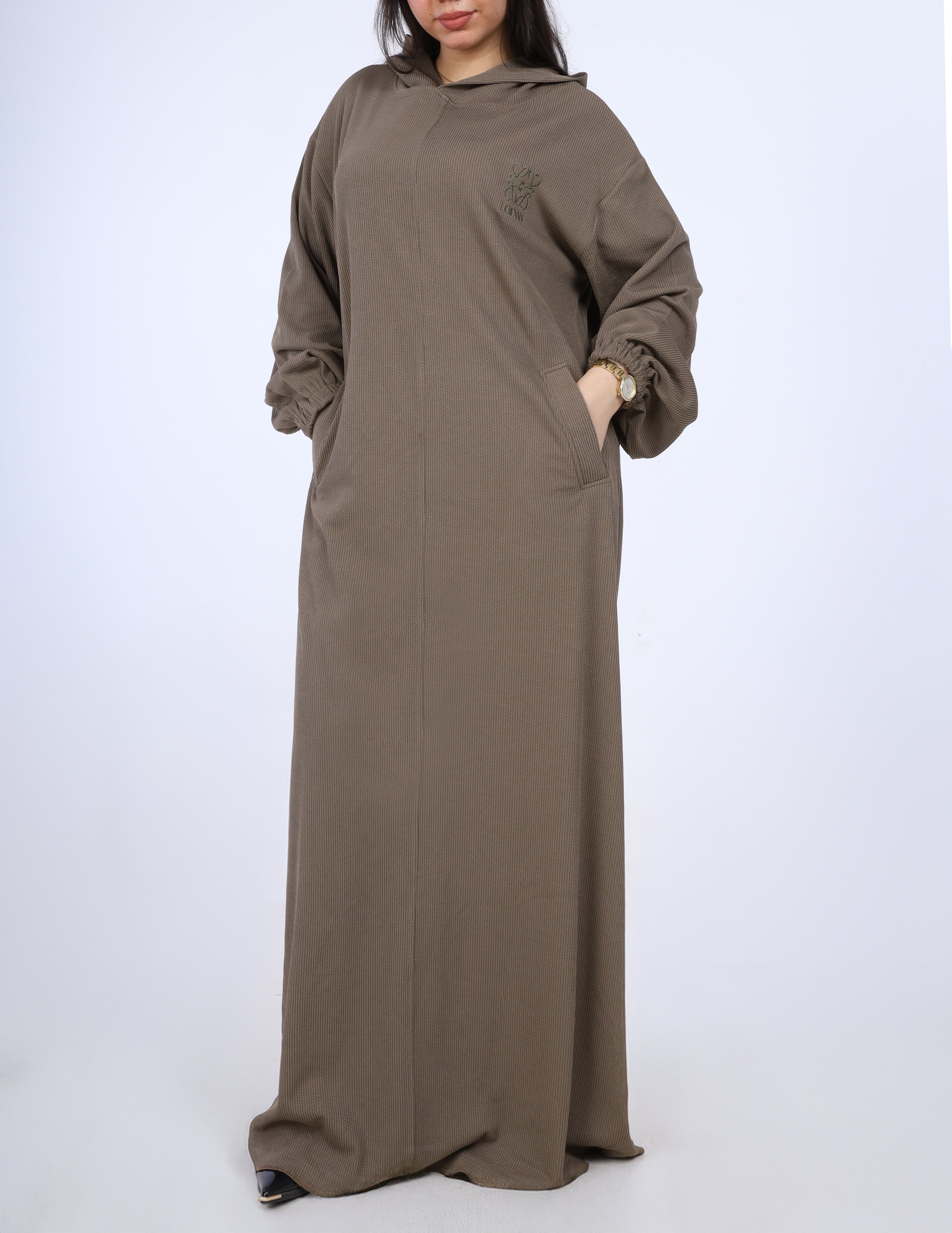 Maxi Dress With Hood  w169210001