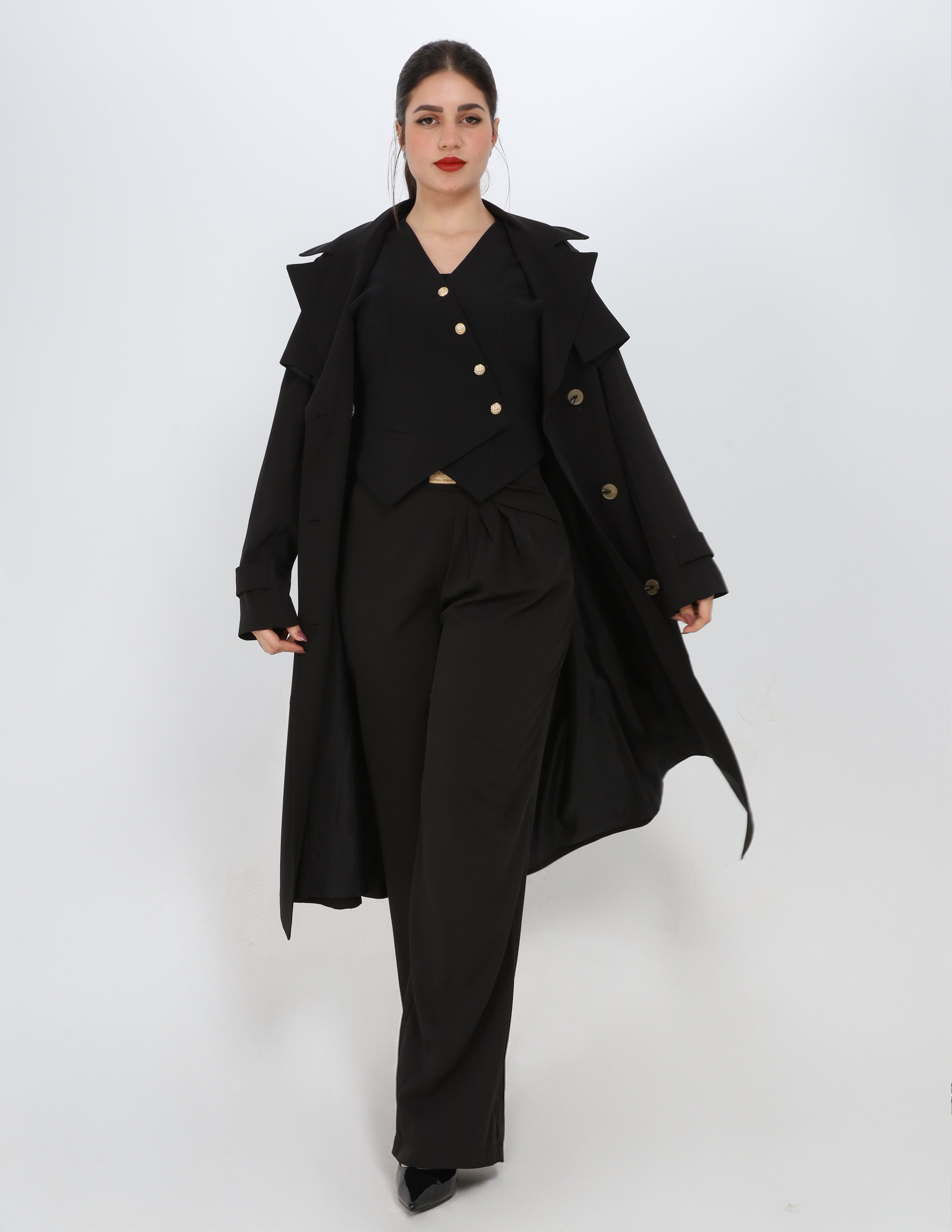 Double-Breasted Trench Coat w169240007