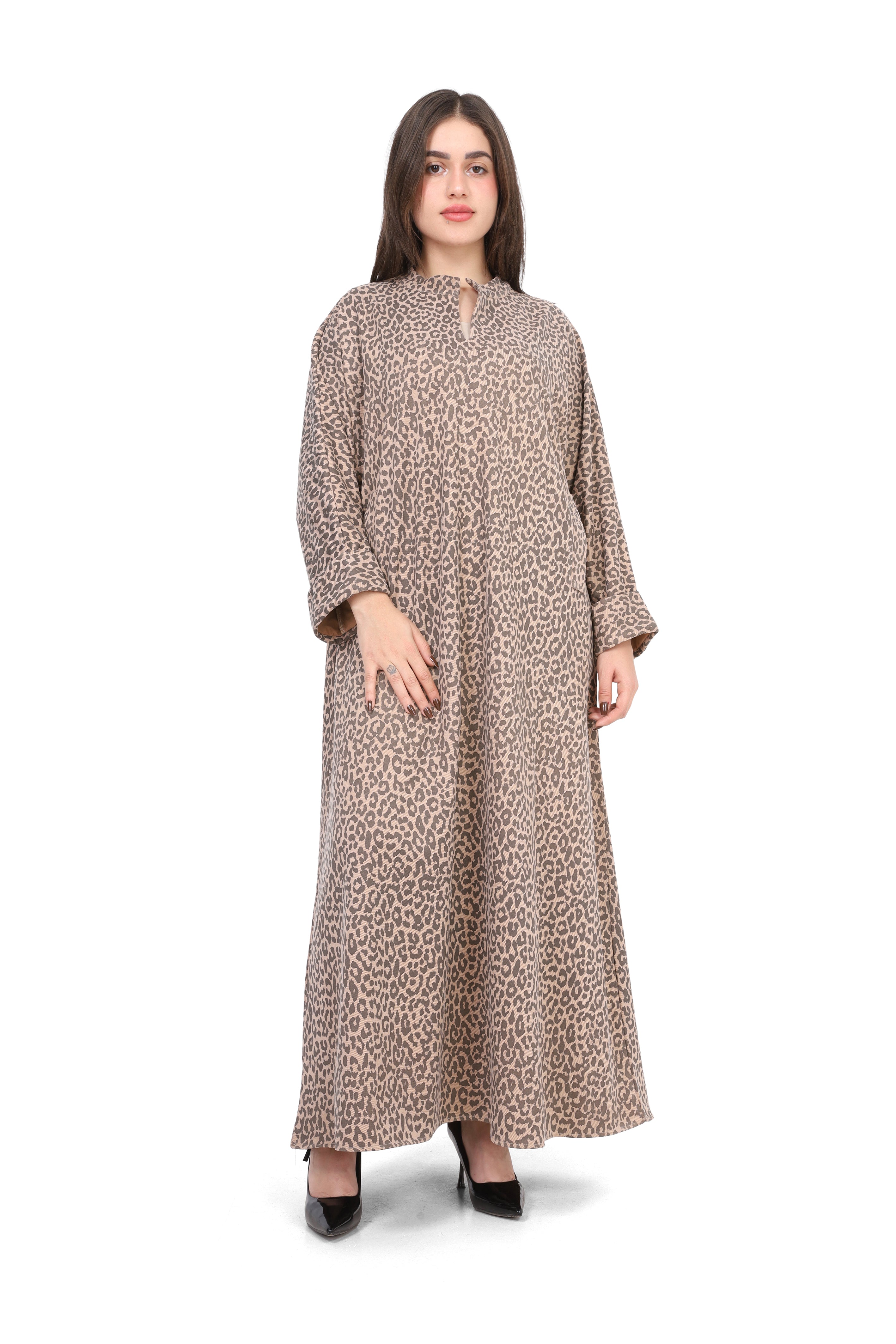 Leopard Print Maxi Dress w169280021