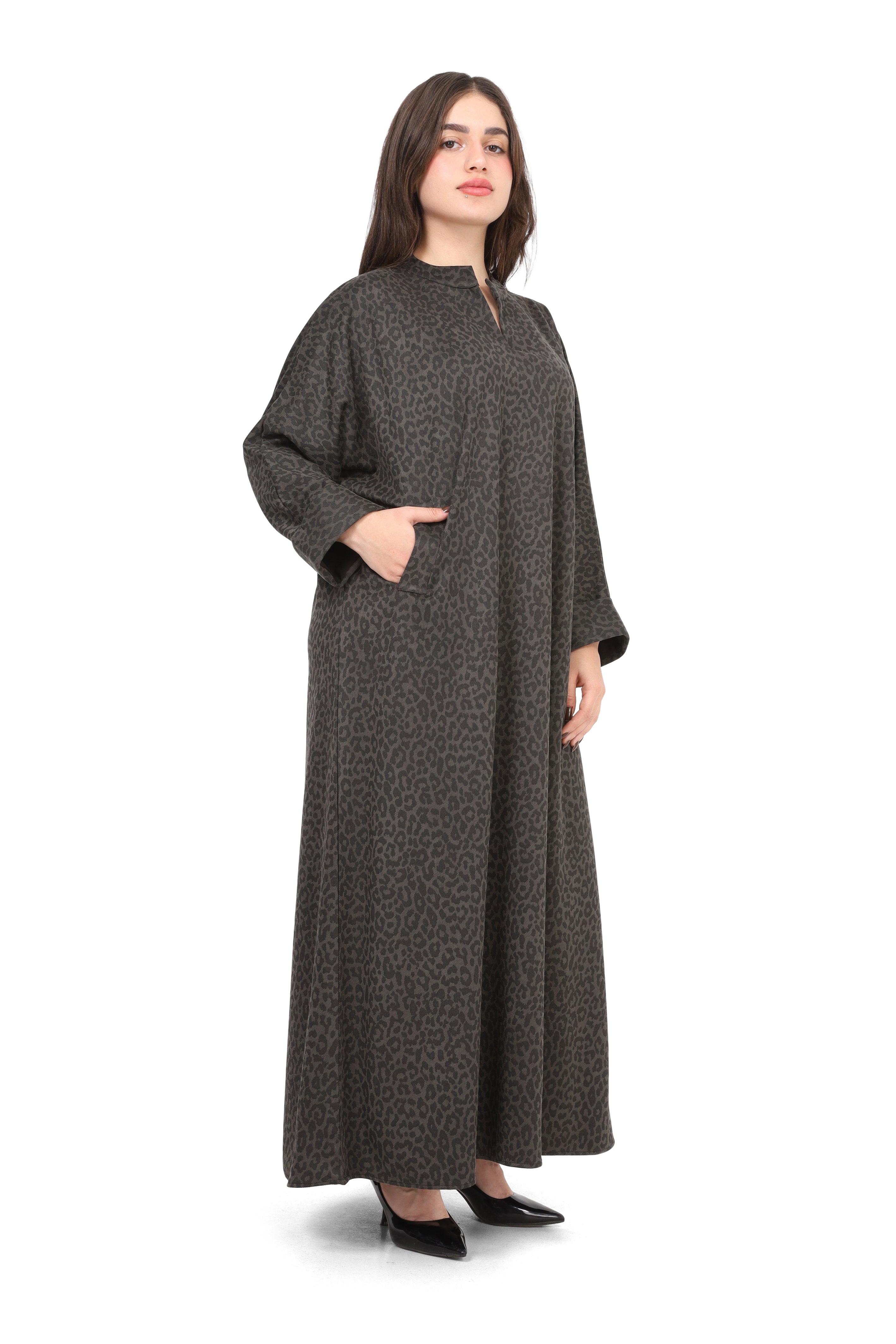 Leopard Print Maxi Dress w169280021