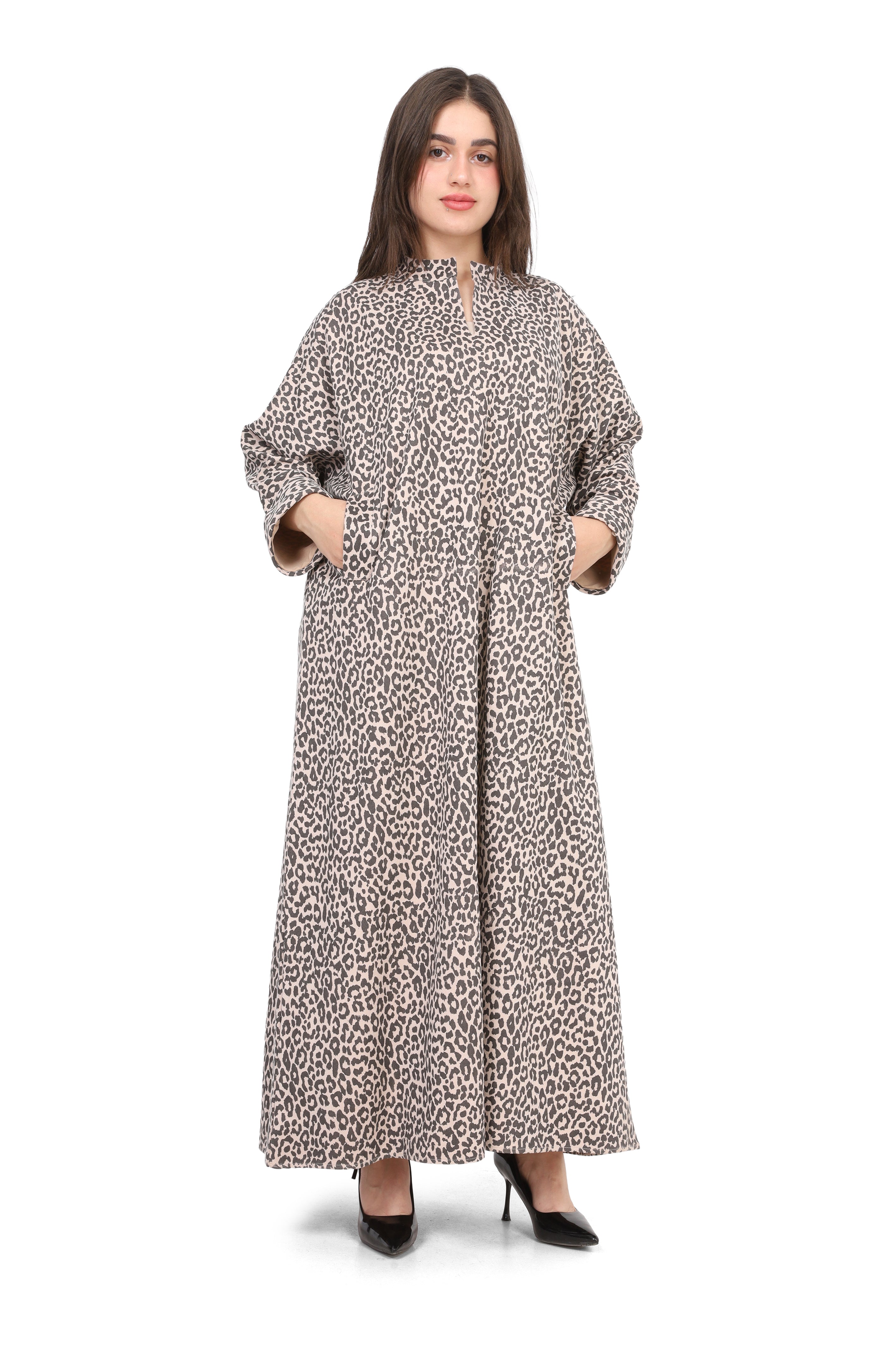 Leopard Print Maxi Dress w169280021