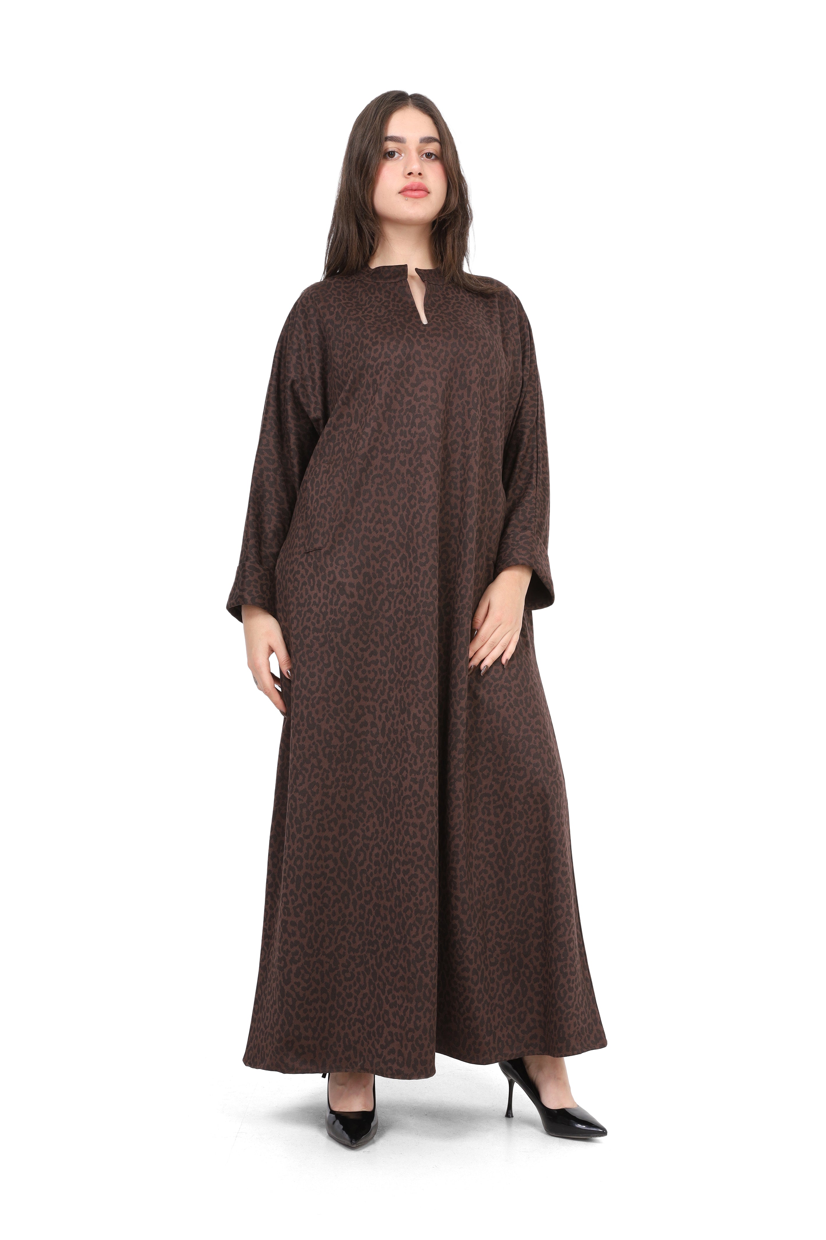 Leopard Print Maxi Dress w169280021