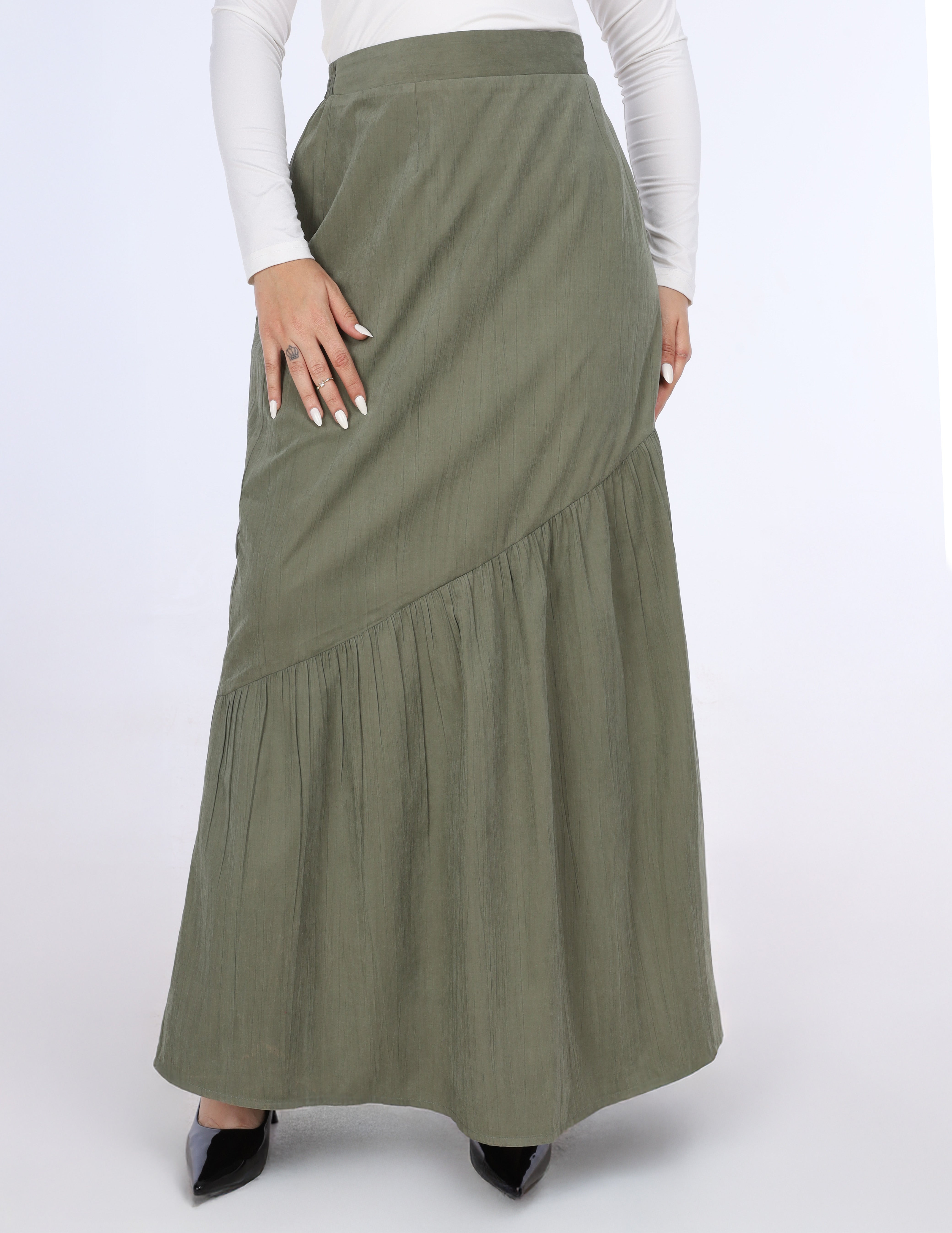 Asymmetric Maxi Skirt w16954262