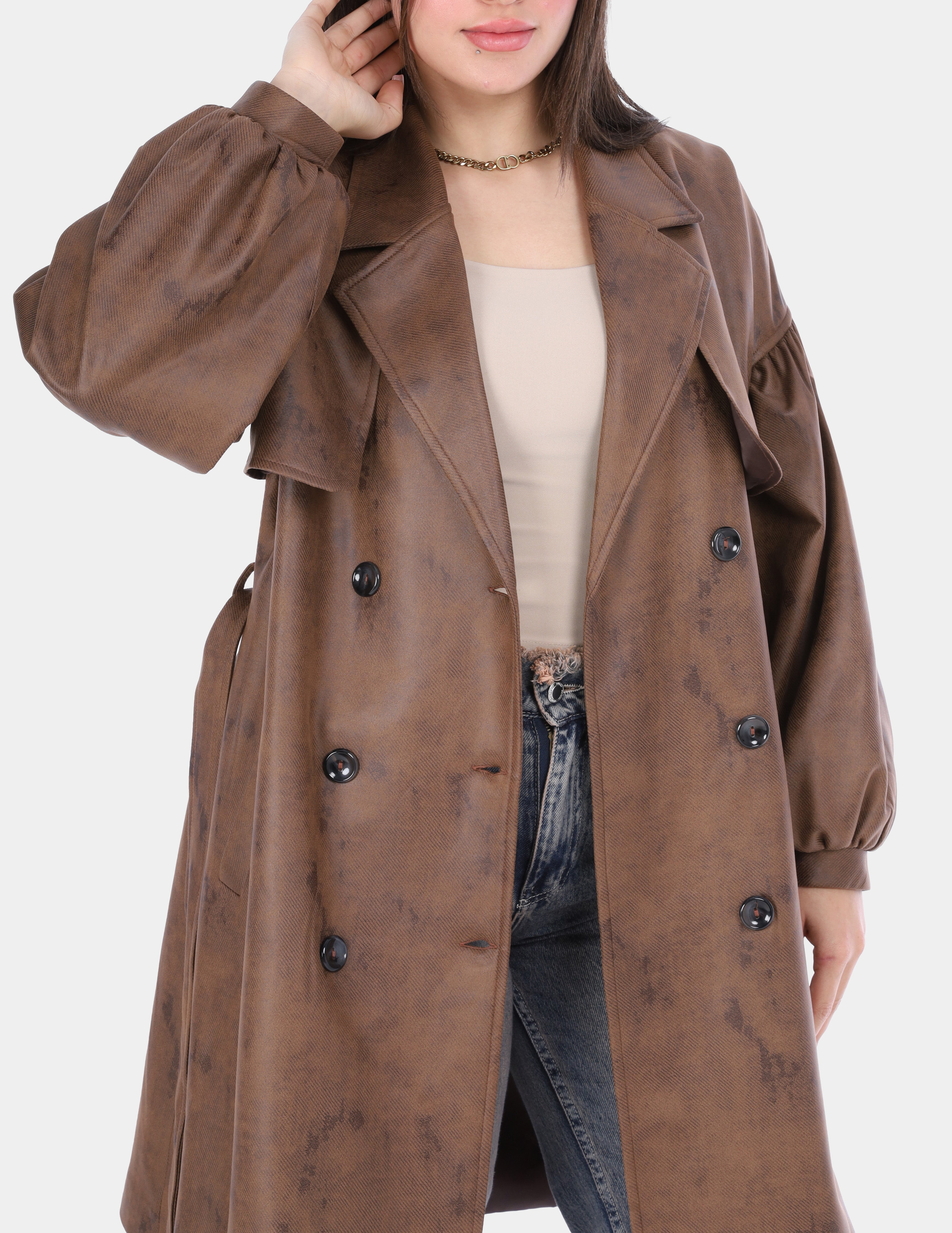 Classic Belted Trench Coat w16962042