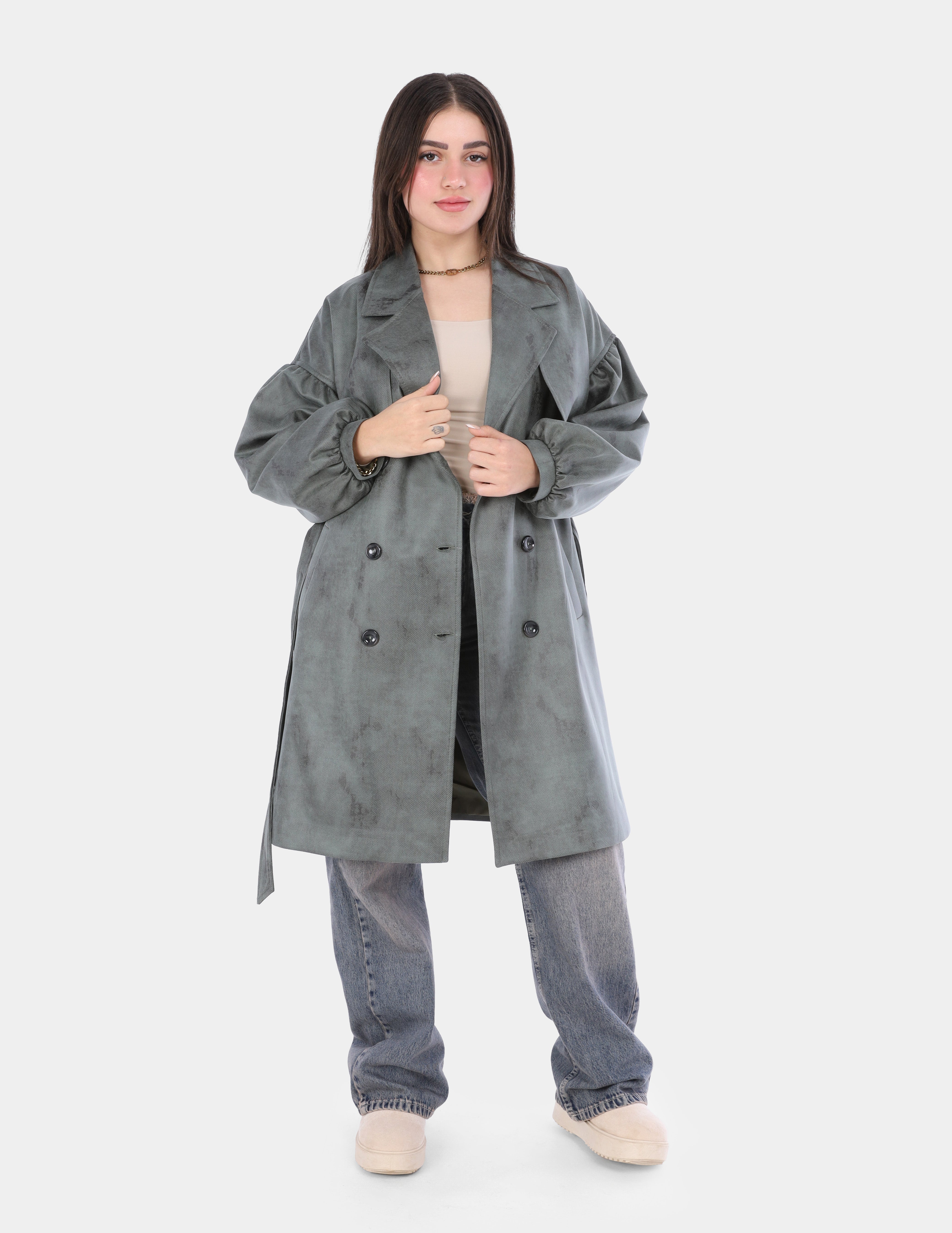 Classic Belted Trench Coat w16962042
