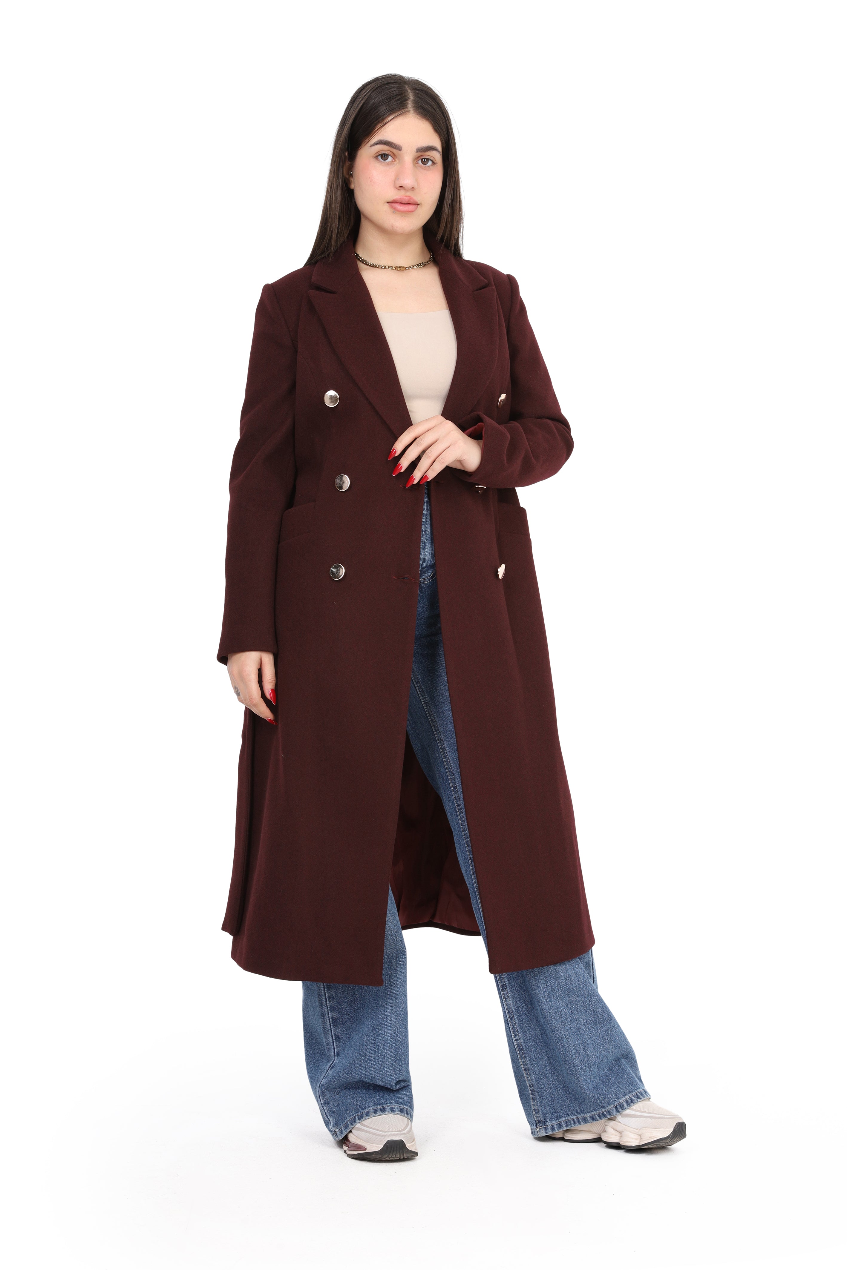 Classic Long Wool Coat w169711300