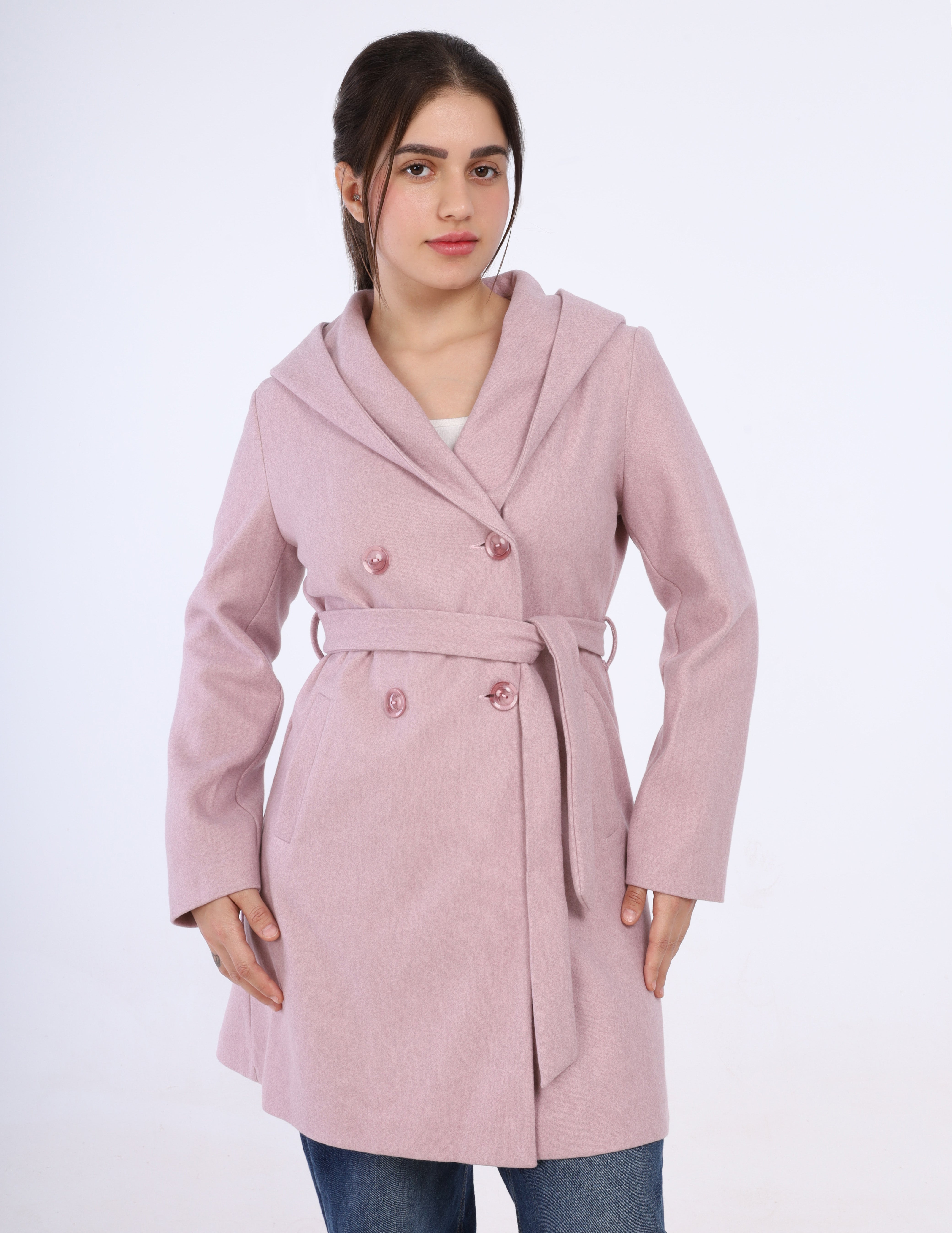 Wool Jacket With Belt w16979501