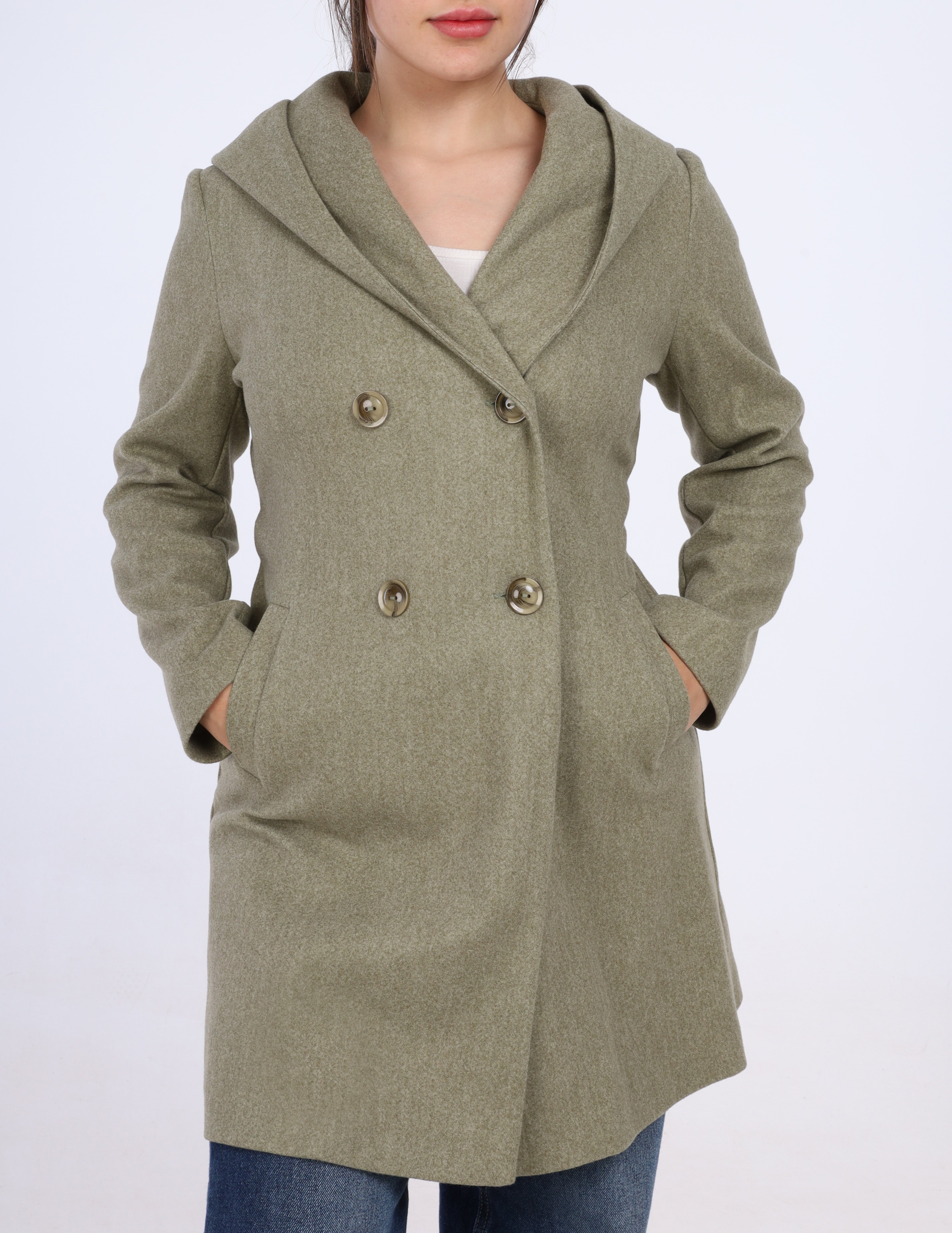 Wool Jacket With Belt w16979501