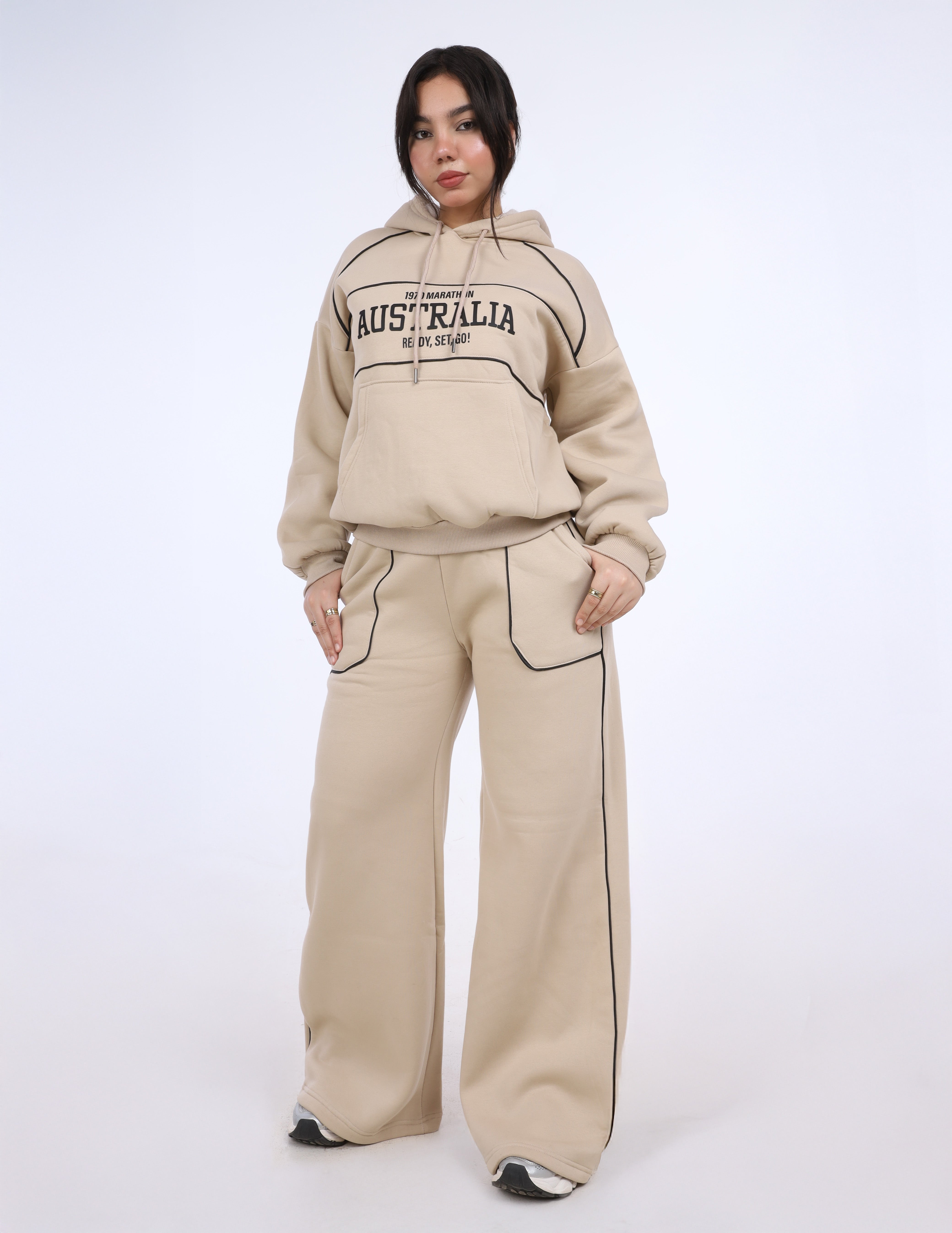 Printed Oversized Hoodie Set w1700W226