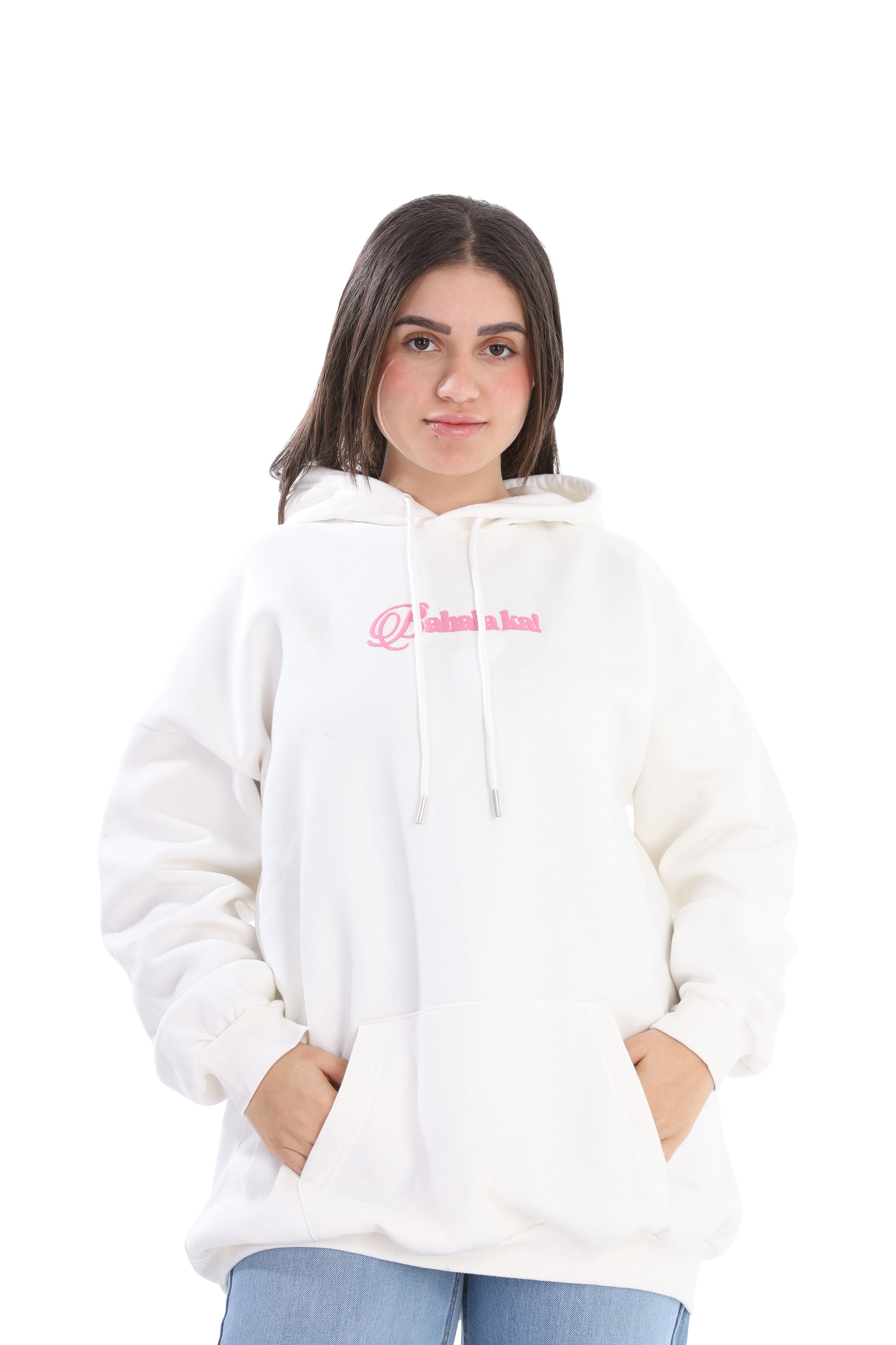 Relaxed Fit Graphic Text Hoodie w1700W280