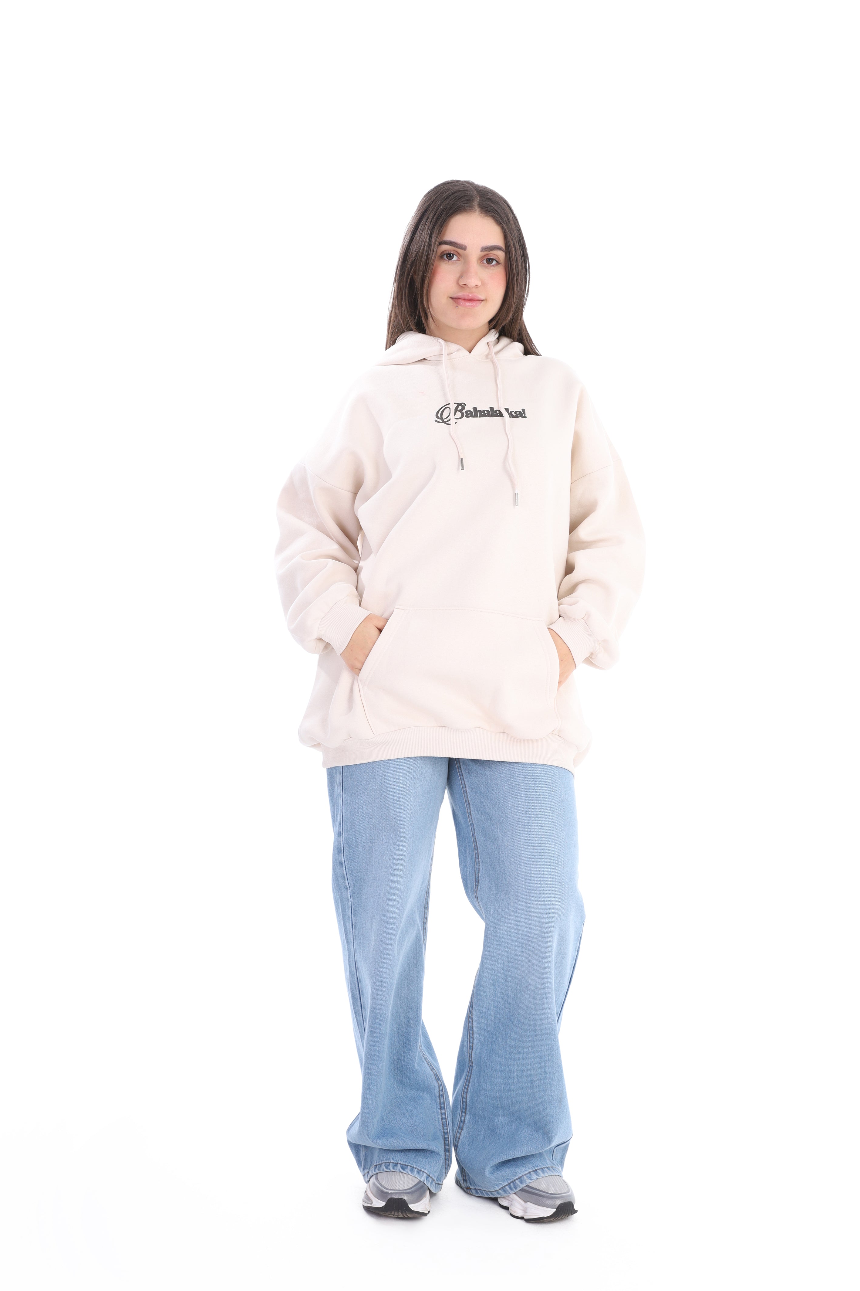 Relaxed Fit Graphic Text Hoodie w1700W280