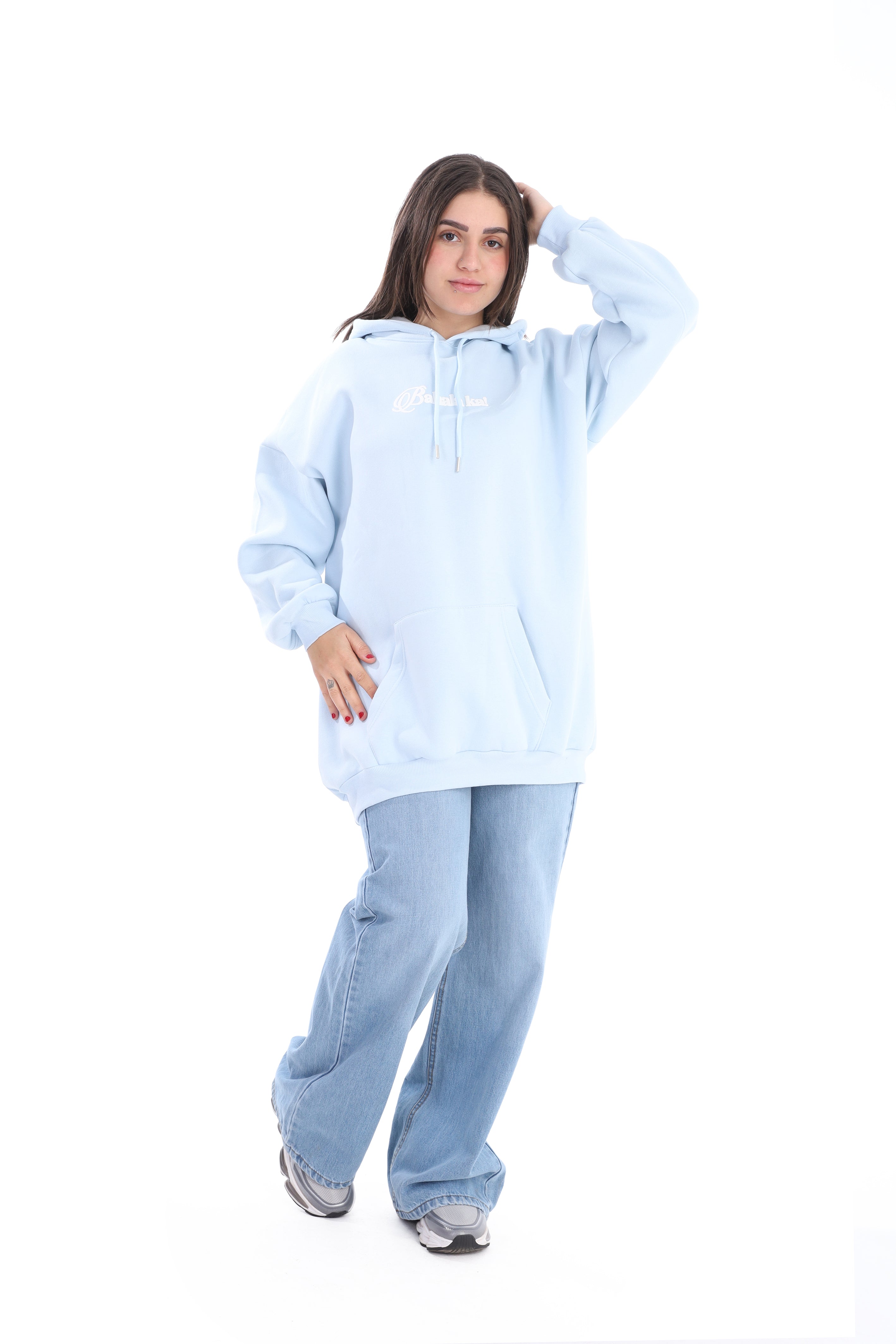 Relaxed Fit Graphic Text Hoodie w1700W280