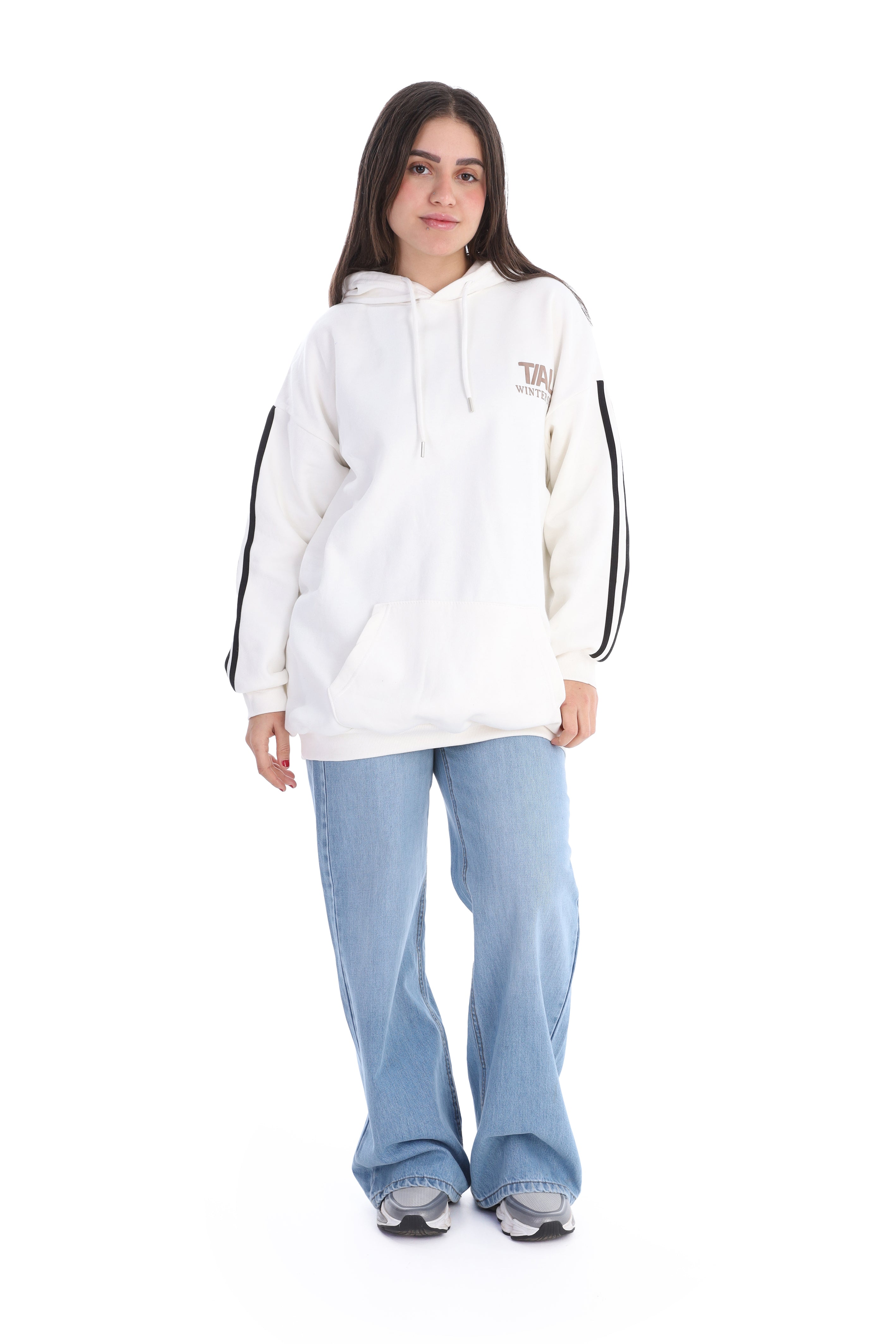 Casual Fleece Hoodie with Front Pocket  w1700W281