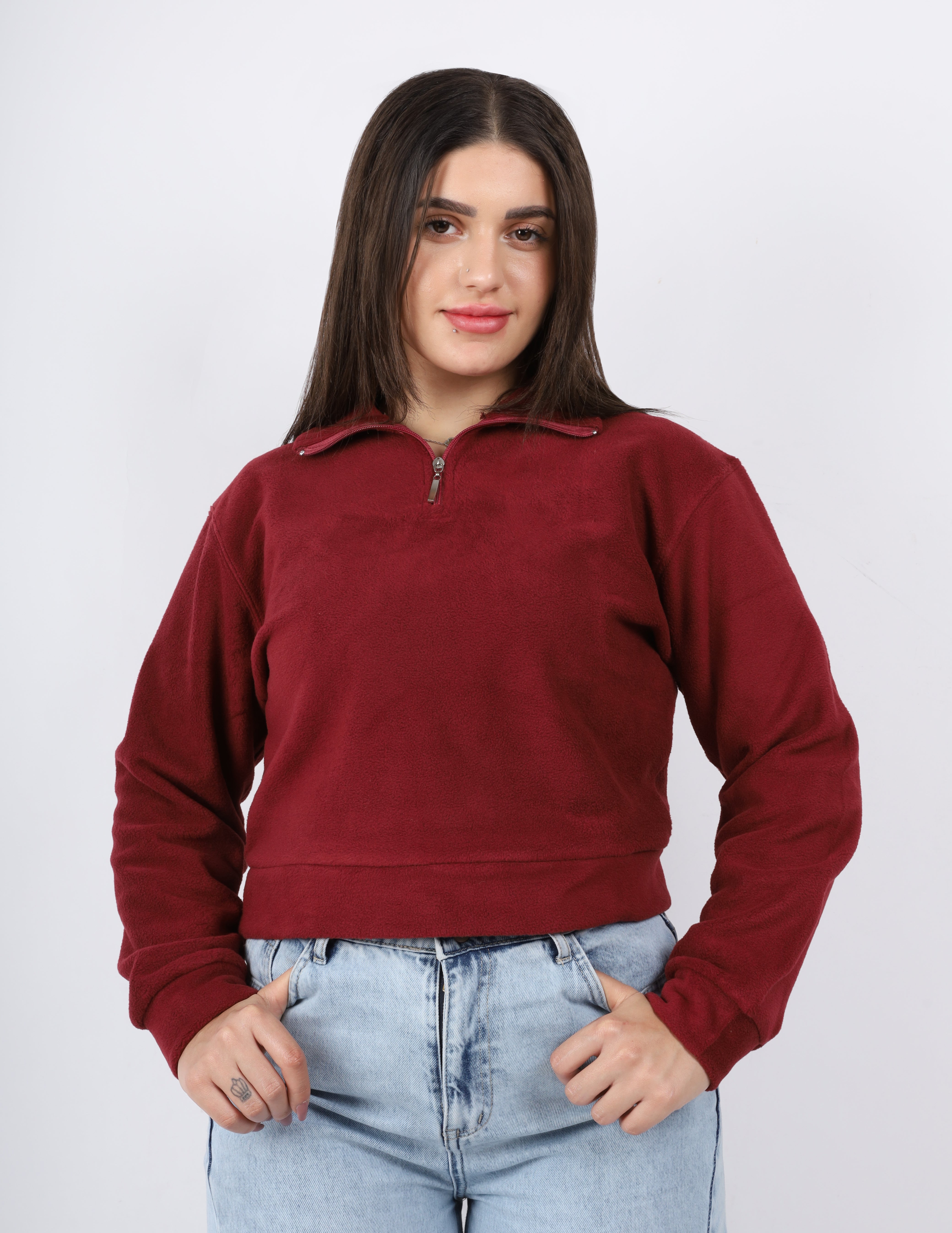 Cozy Fleece Zip-Up Sweater w1648/142