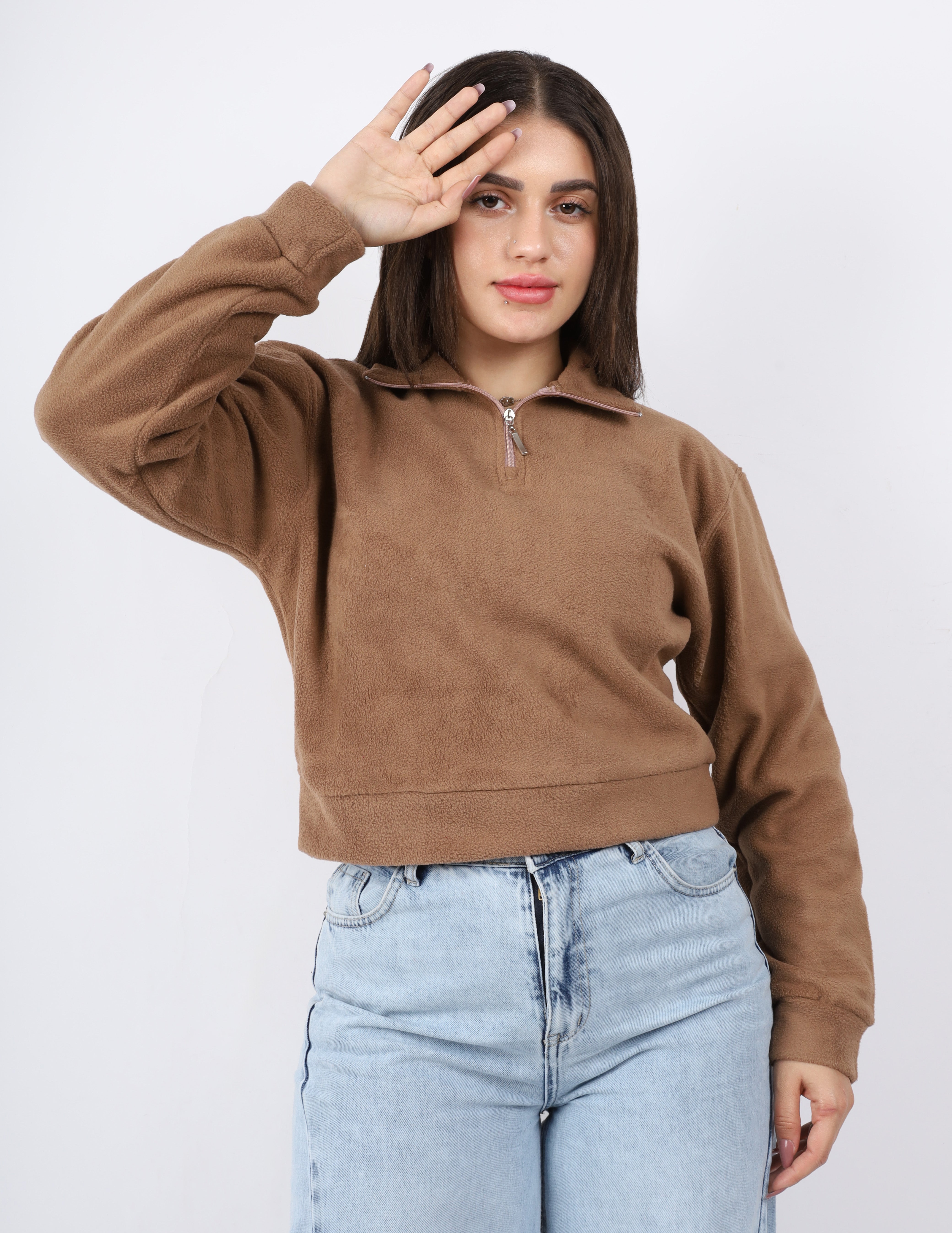 Cozy Fleece Zip-Up Sweater w1648/142