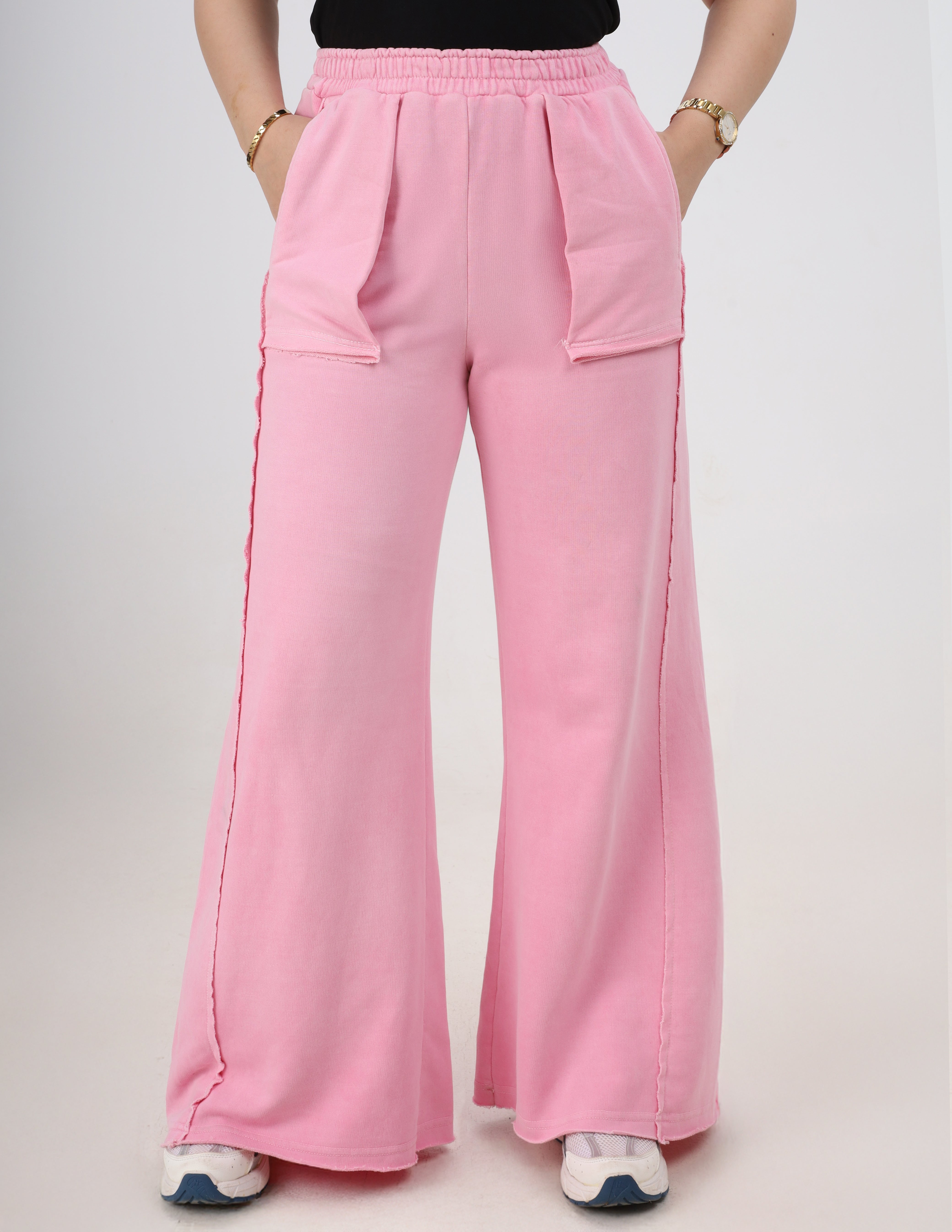 Elastic Waist Melton Pants w17018531