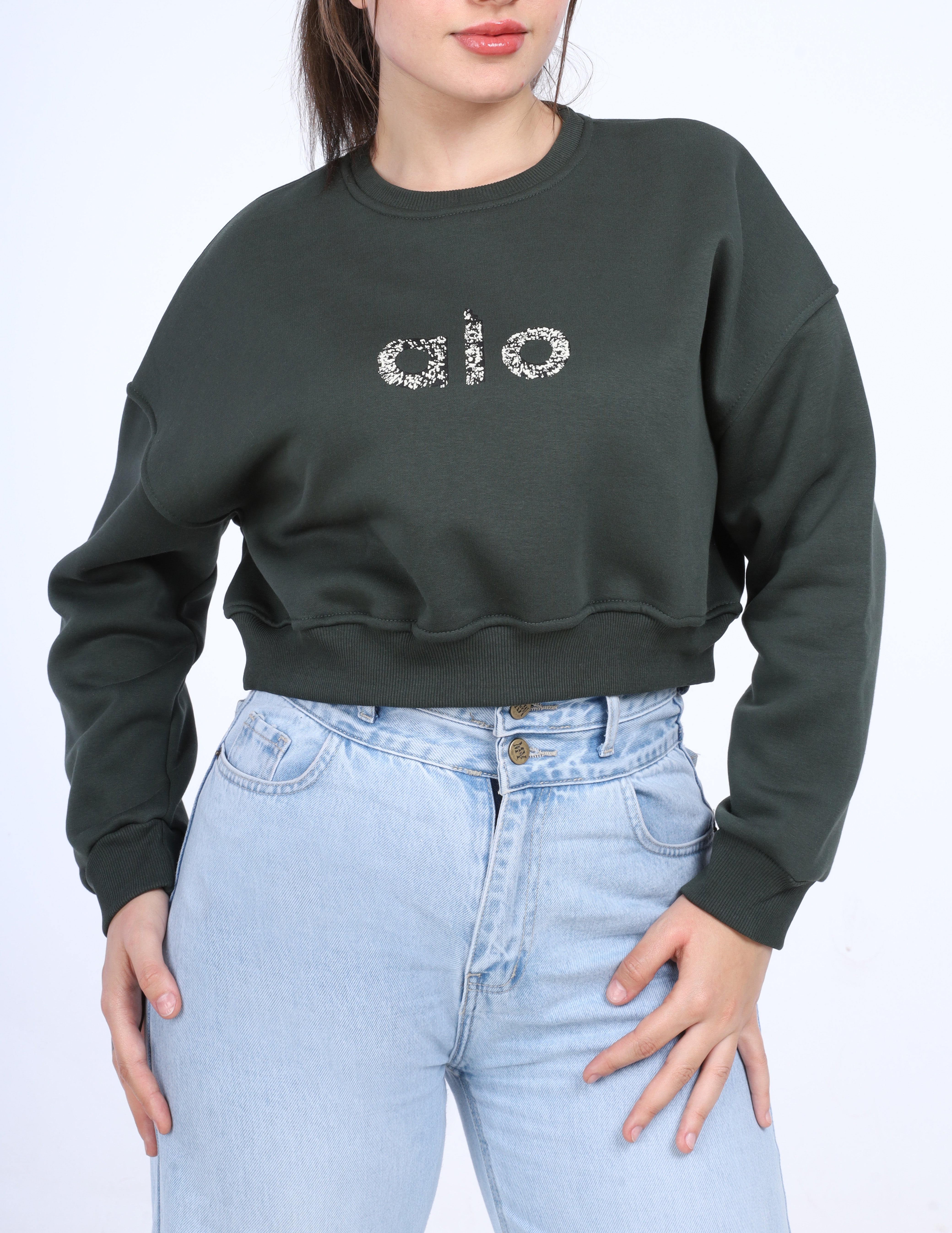 Cozy Cropped Sweatshirt w17018619