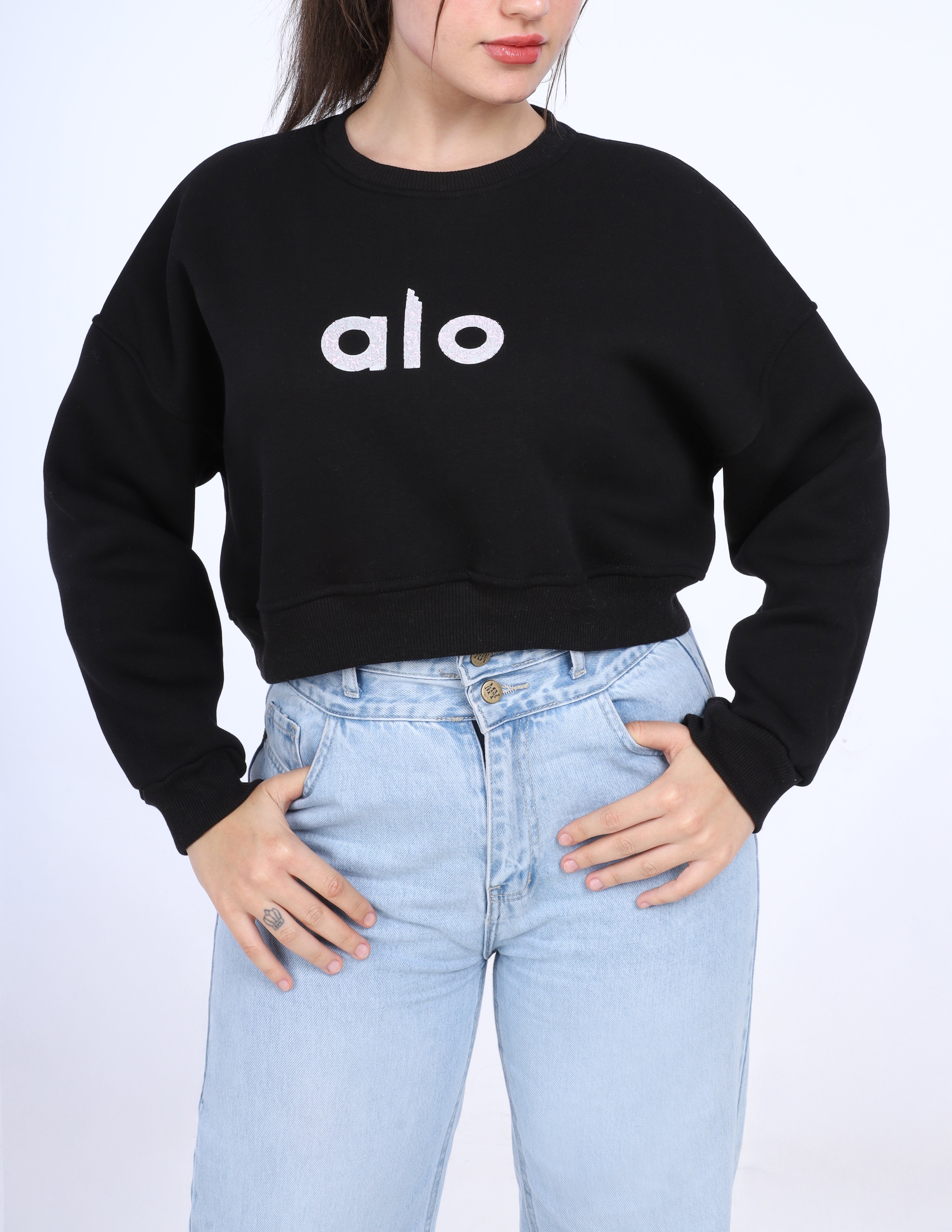 Cozy Cropped Sweatshirt w17018619