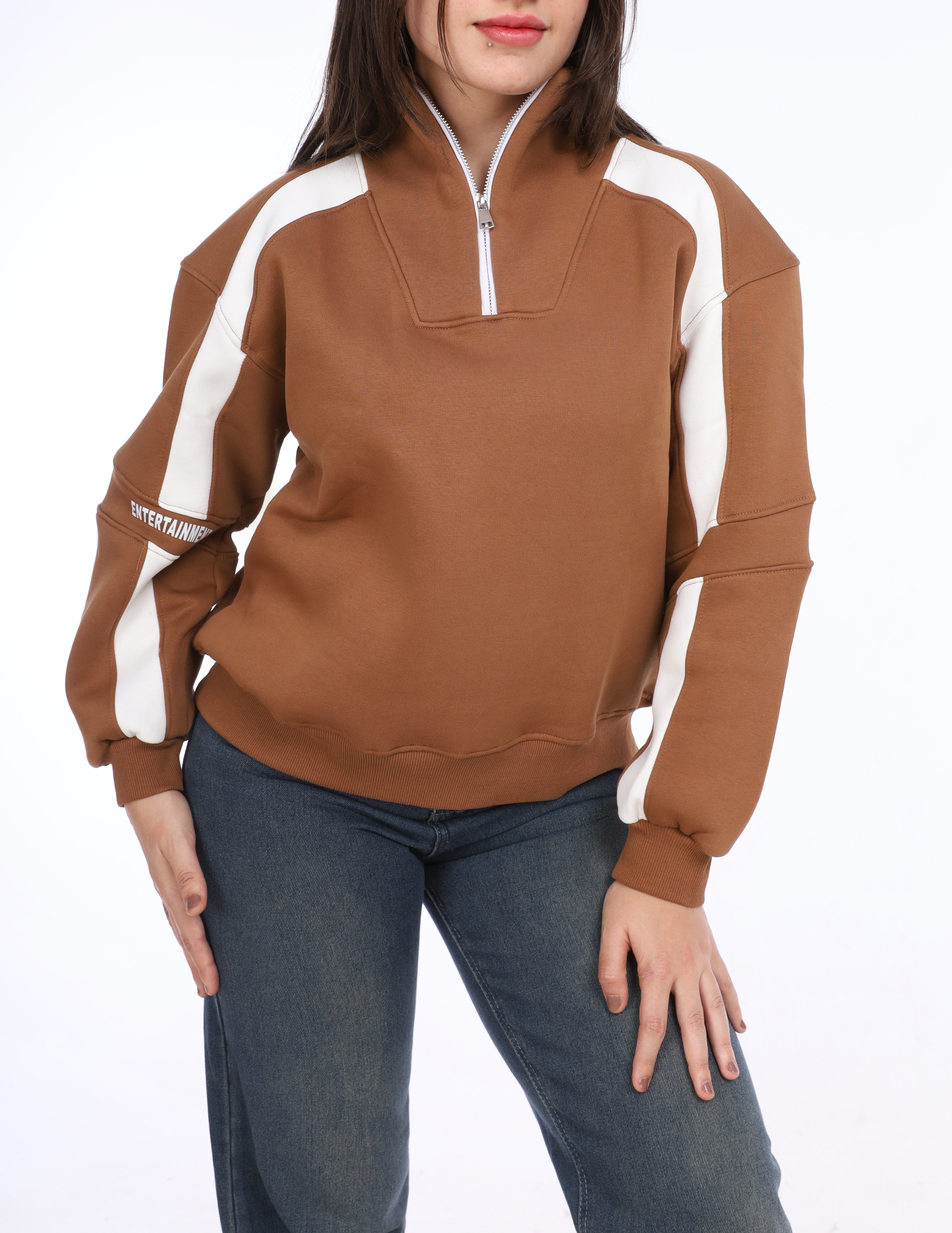 Half Zip Casual Sweatshirt w17018620