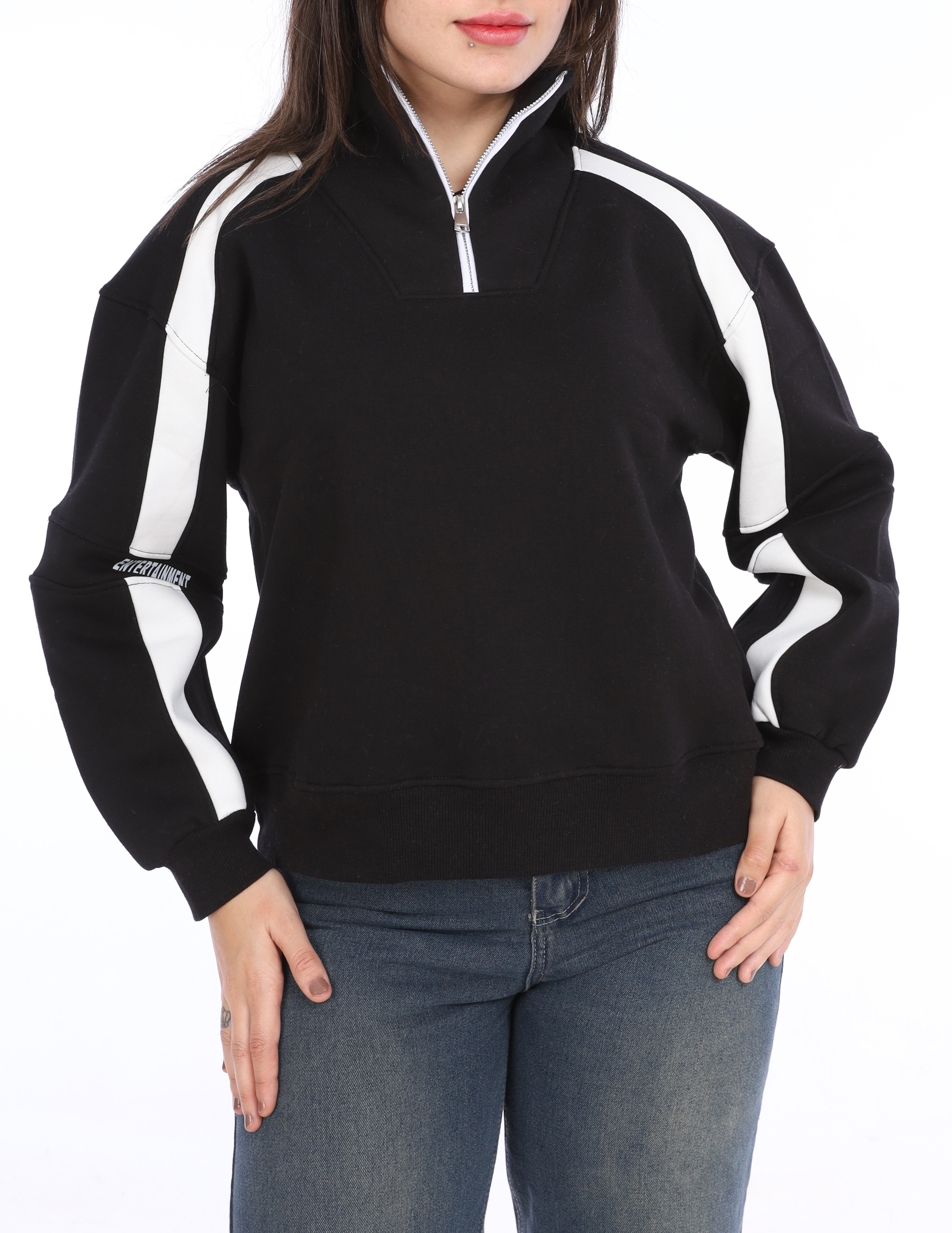 Half Zip Casual Sweatshirt w17018620