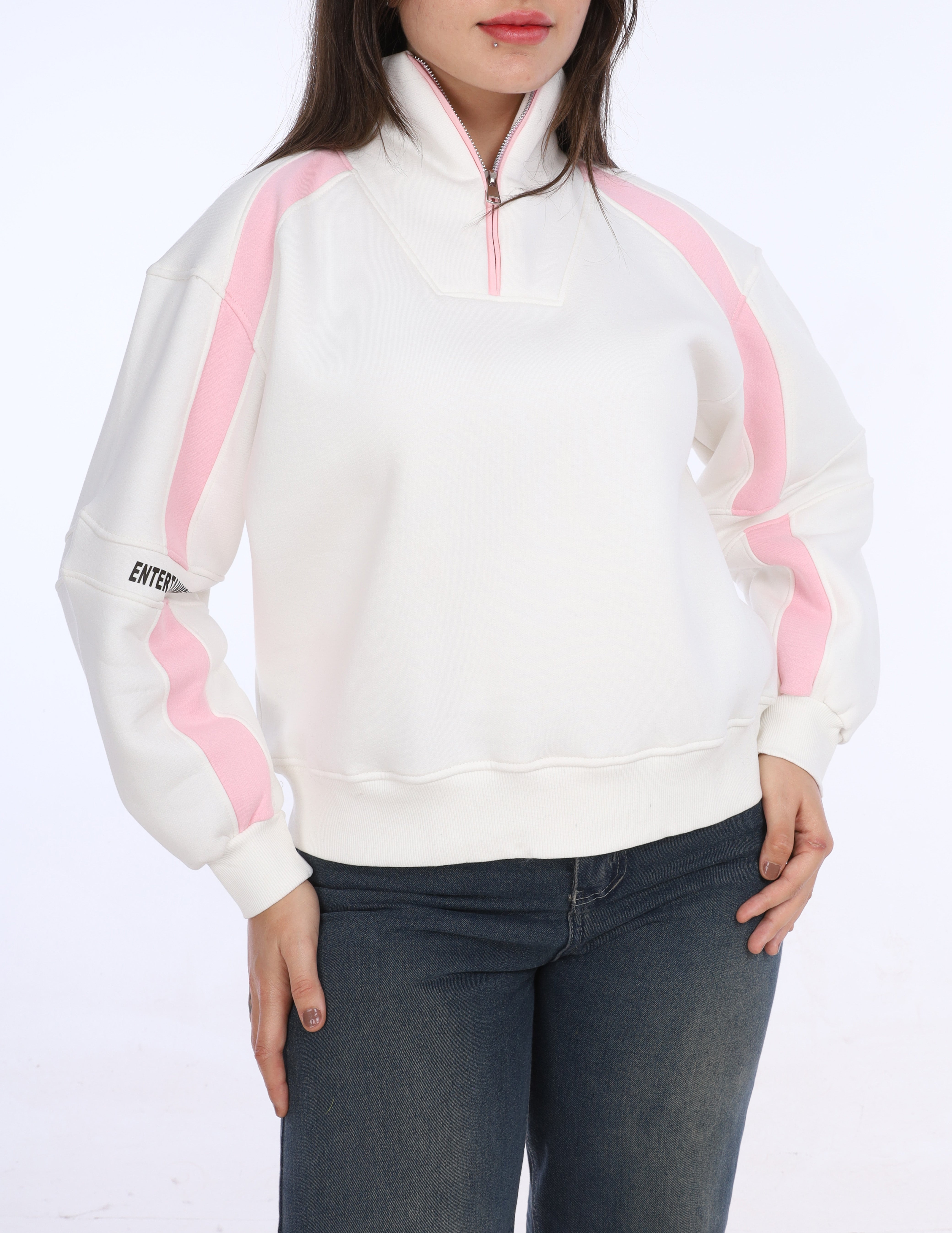 Half Zip Casual Sweatshirt w17018620