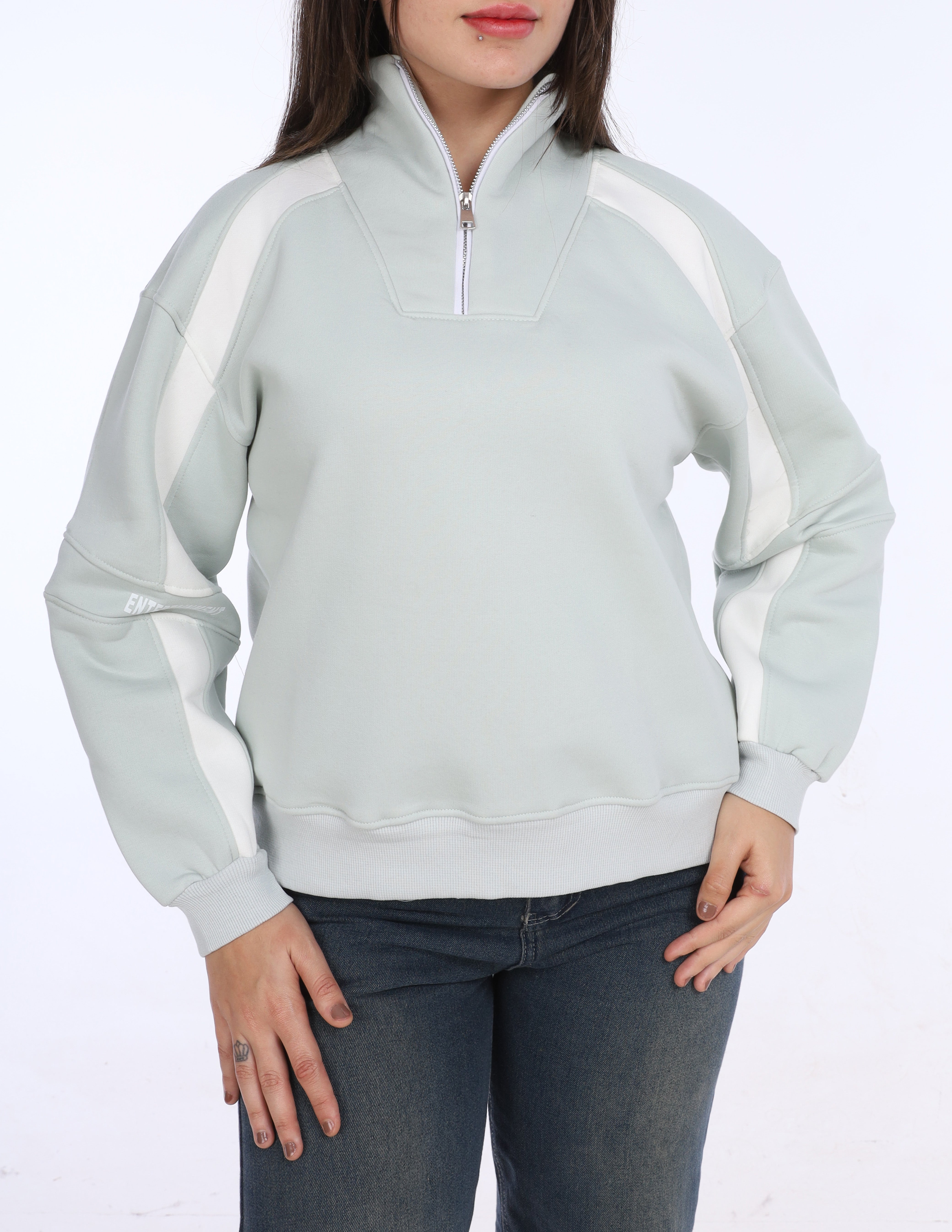 Half Zip Casual Sweatshirt w17018620